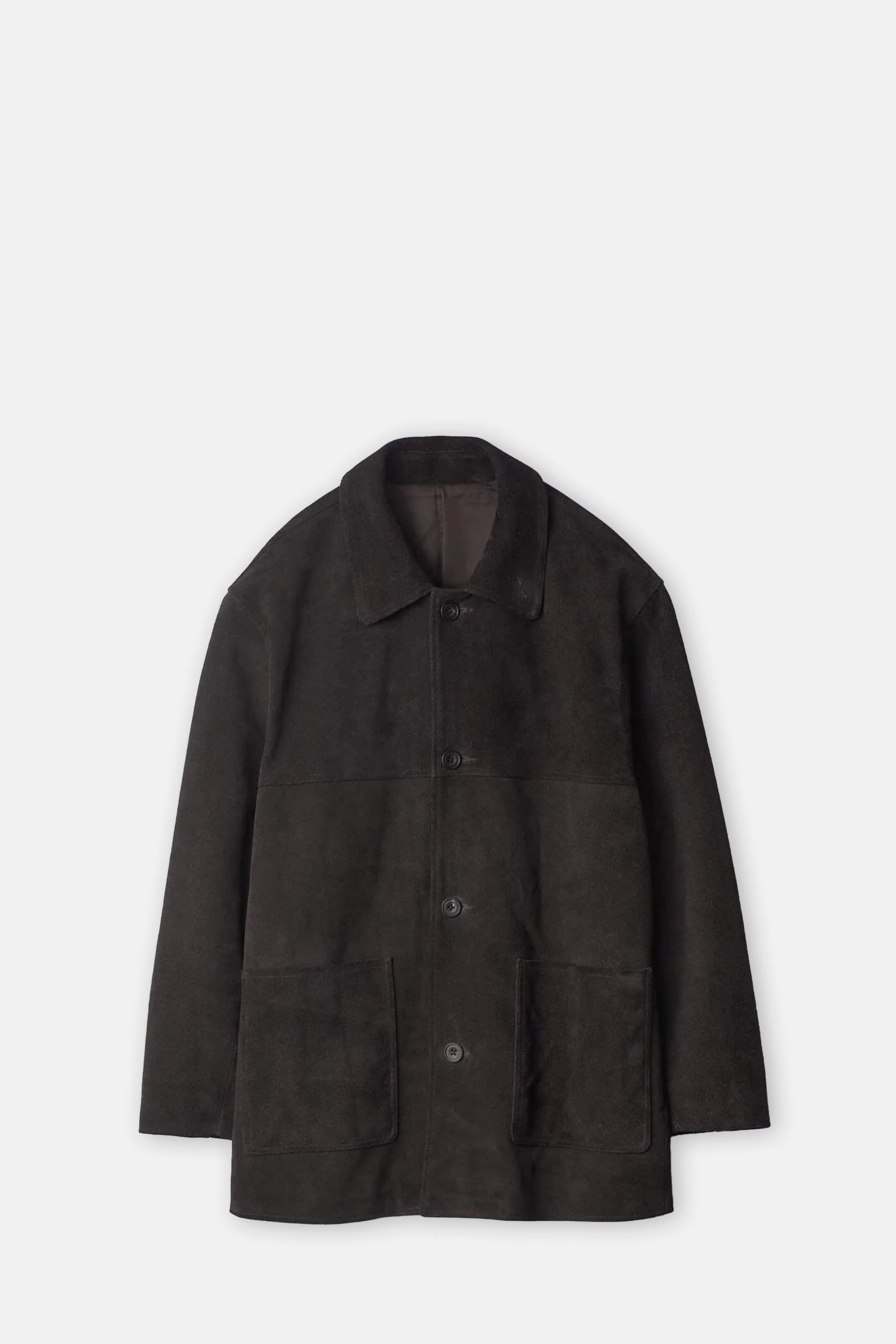 Dark Brown Cow Suede Car Jacket