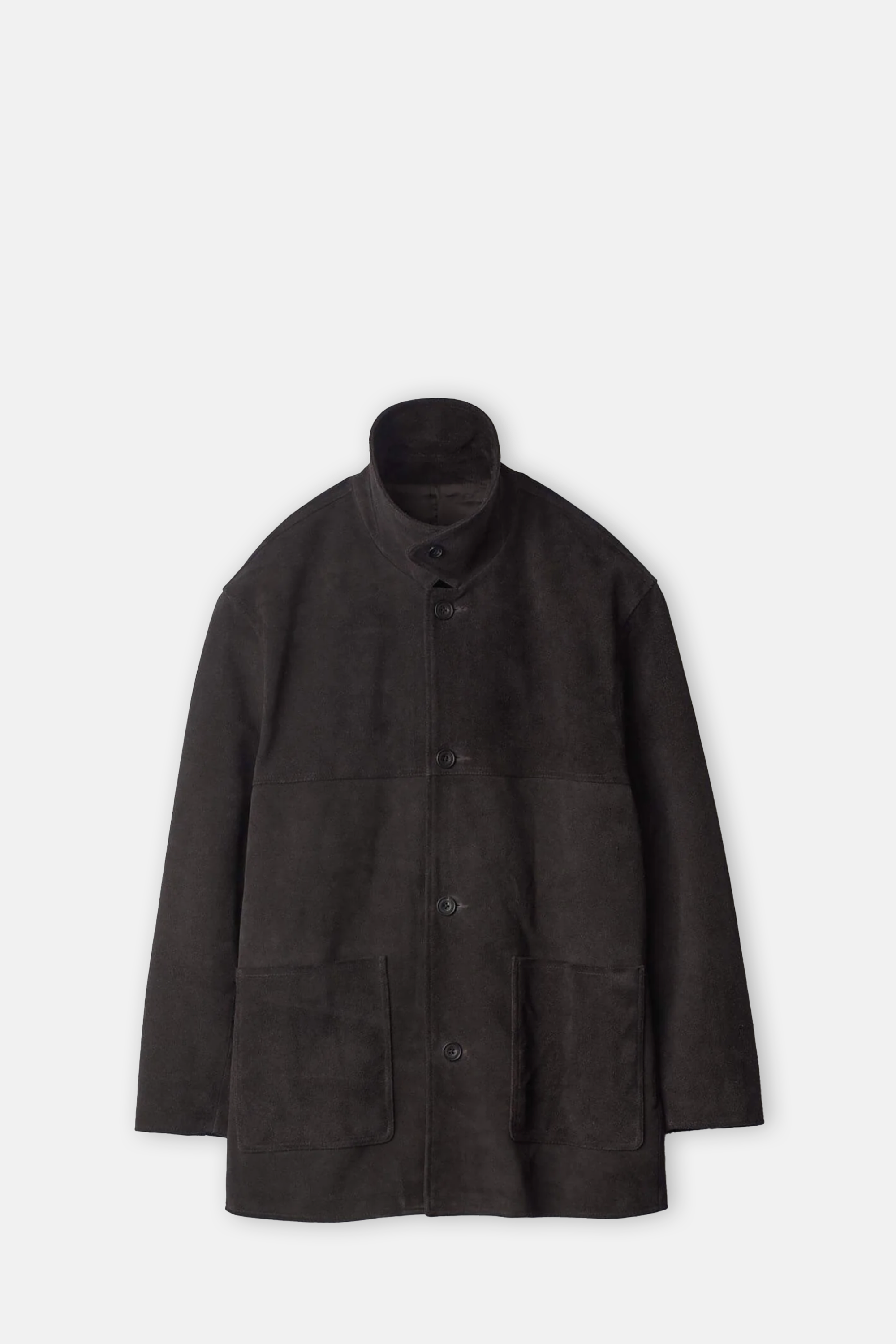 Dark Brown Cow Suede Car Jacket