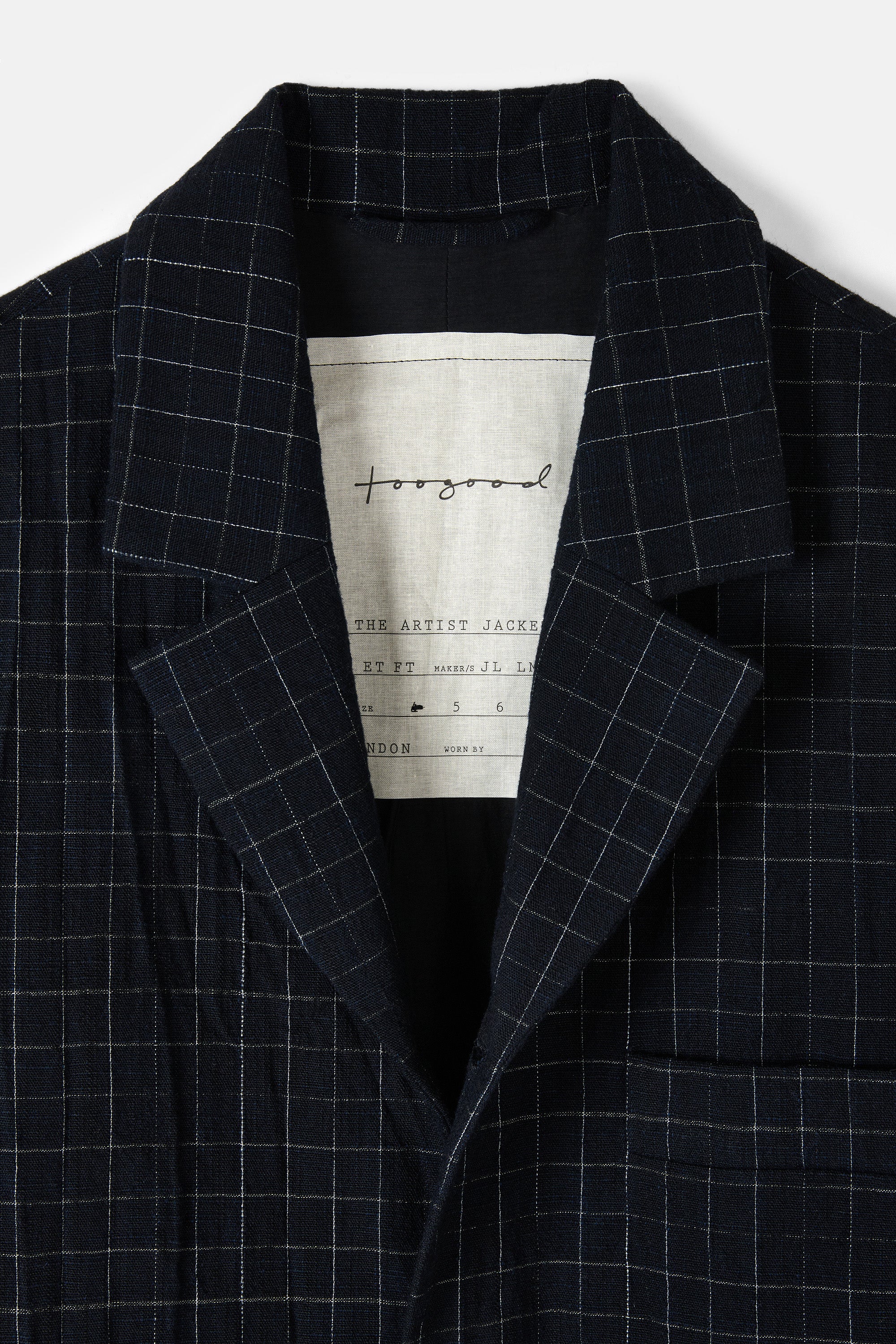 The Artist Jacket Crumpled Check Ink
