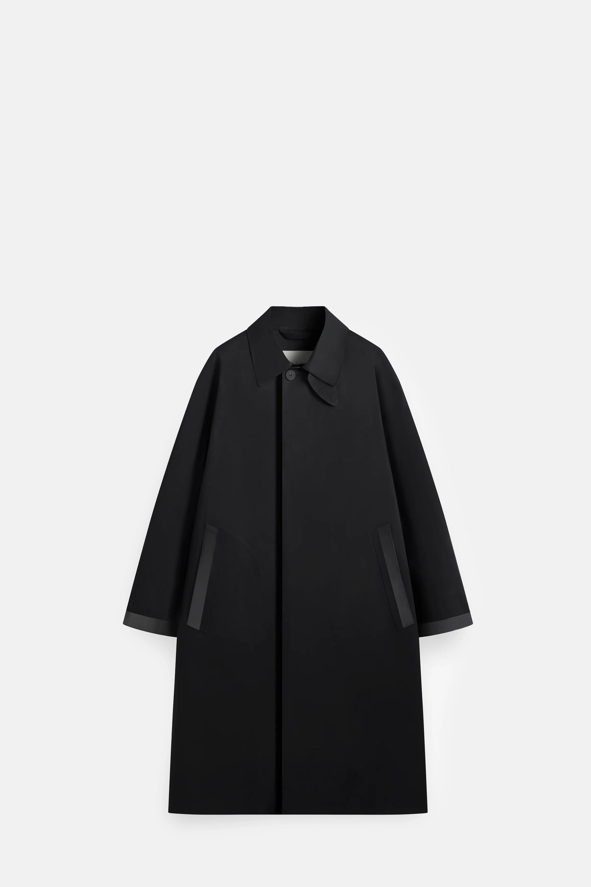 Black Ettrick Rubberised Long Coat