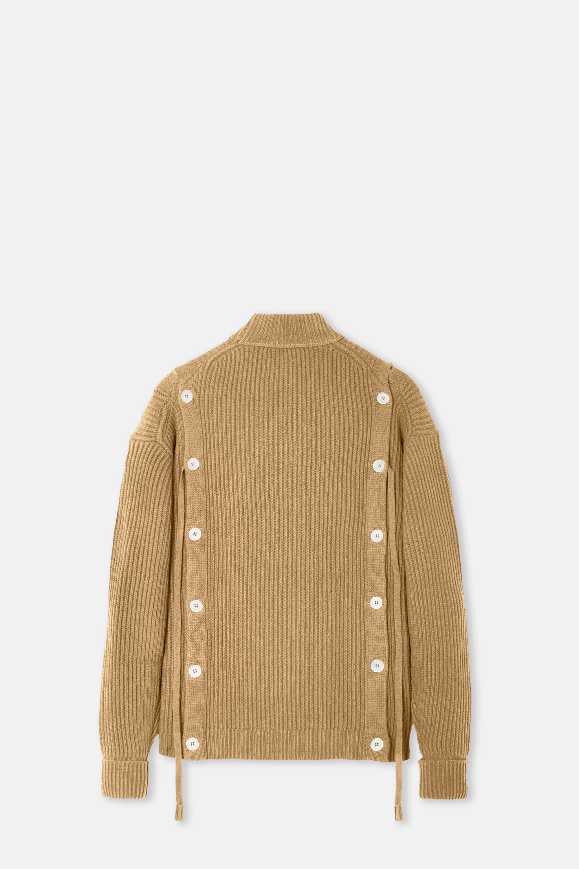 Beige Button Jumper
