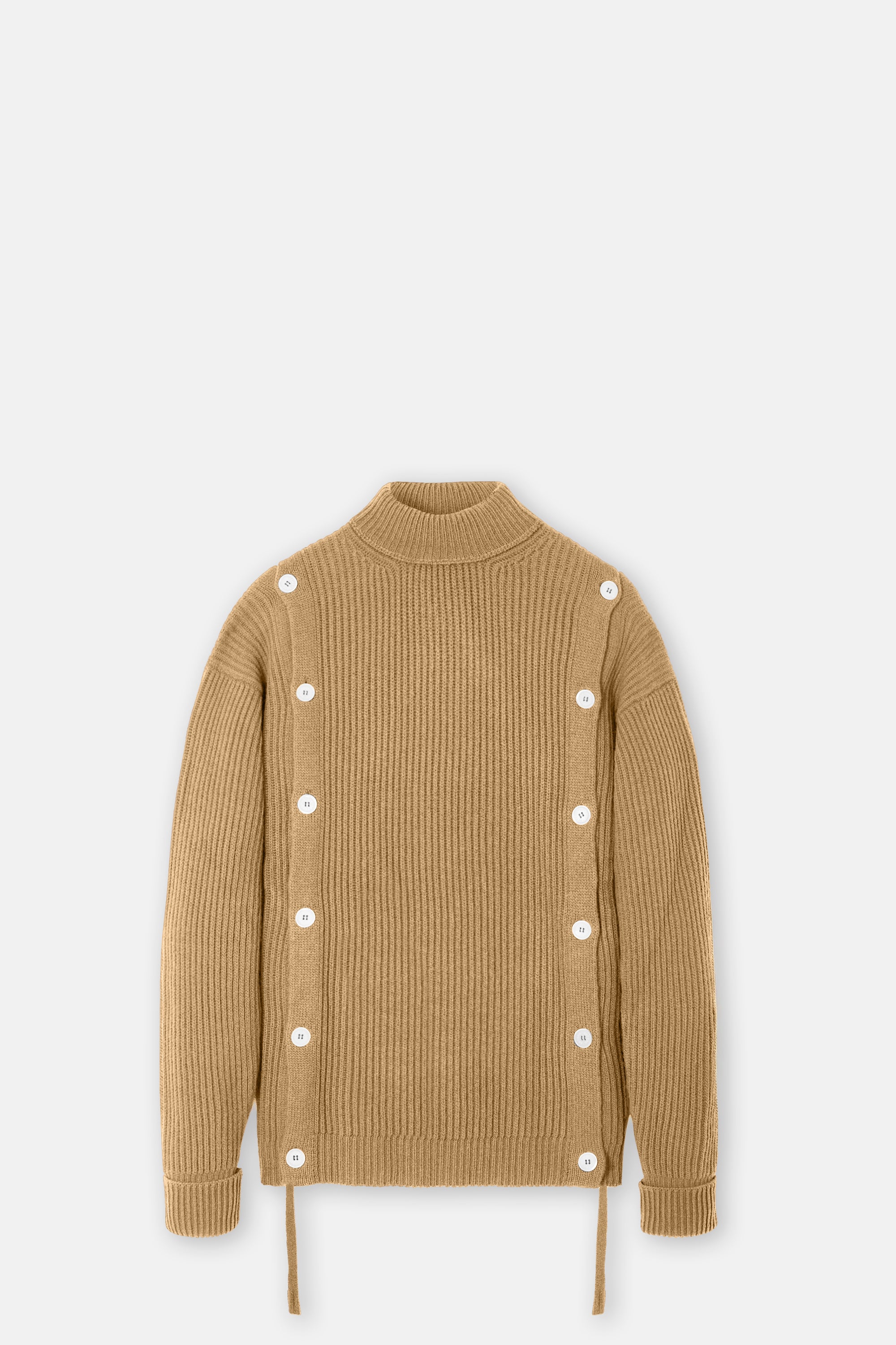 Beige Button Jumper