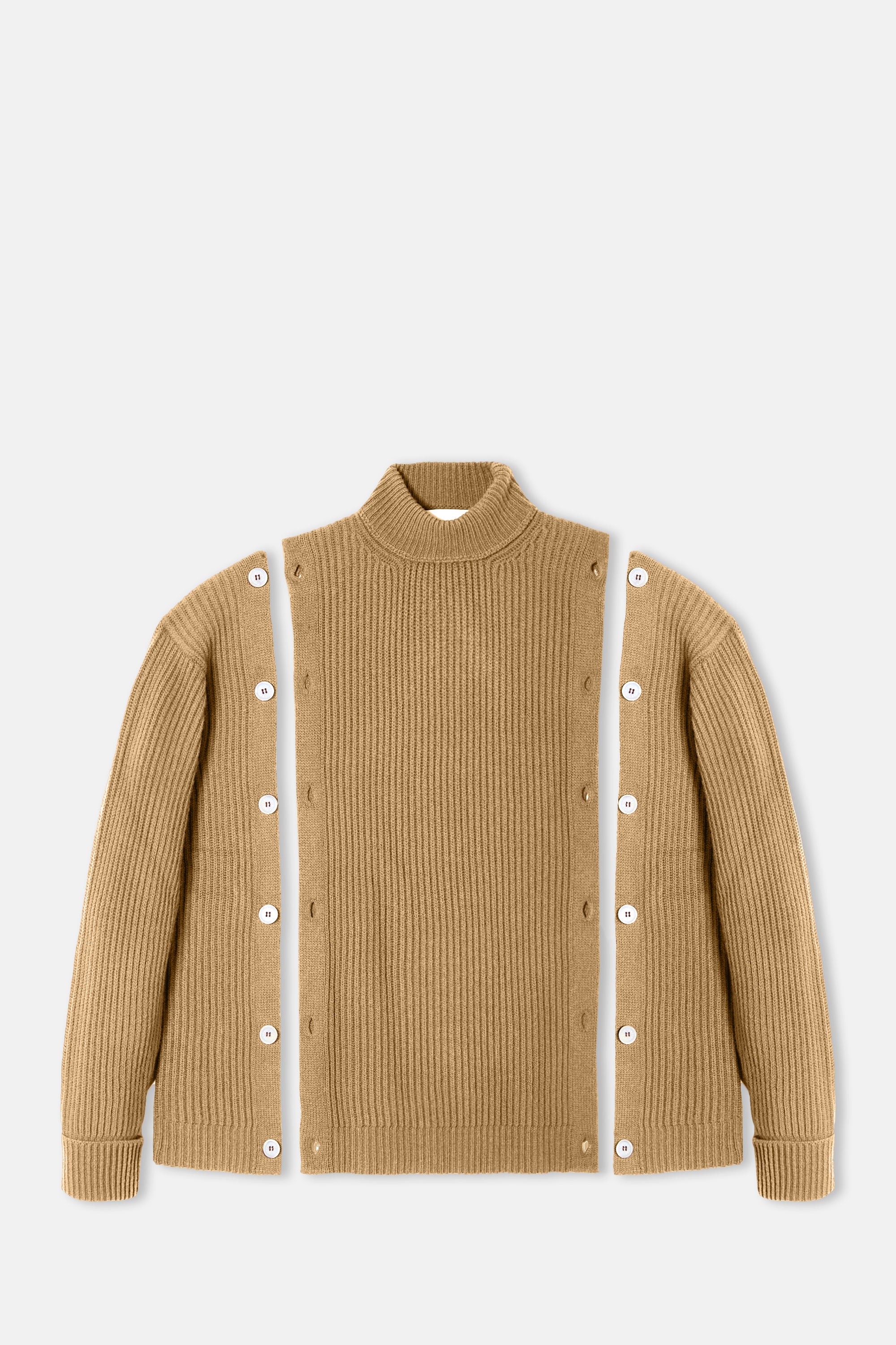 Beige Button Jumper