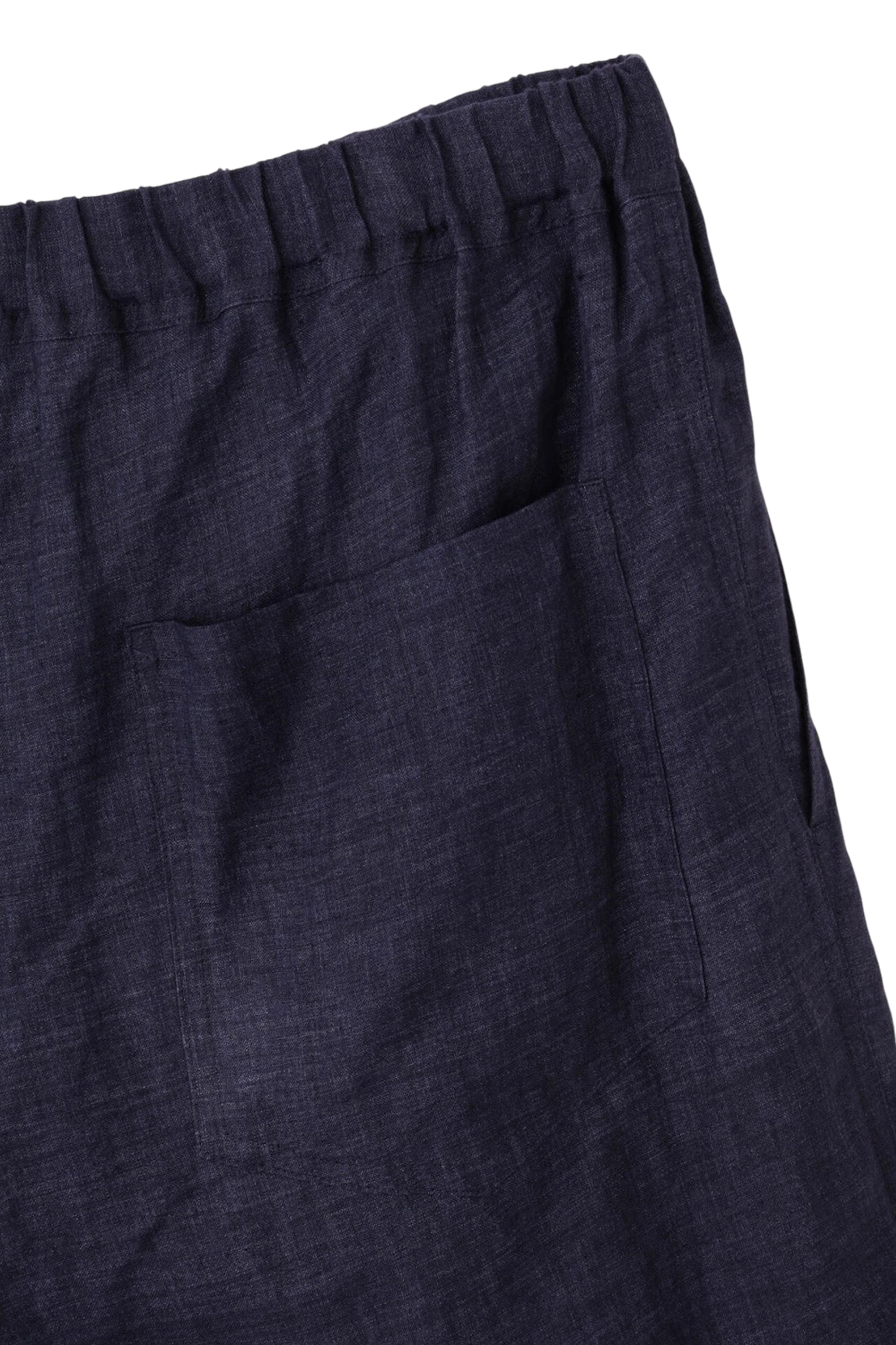 Navy Linen Poplin Shorts
