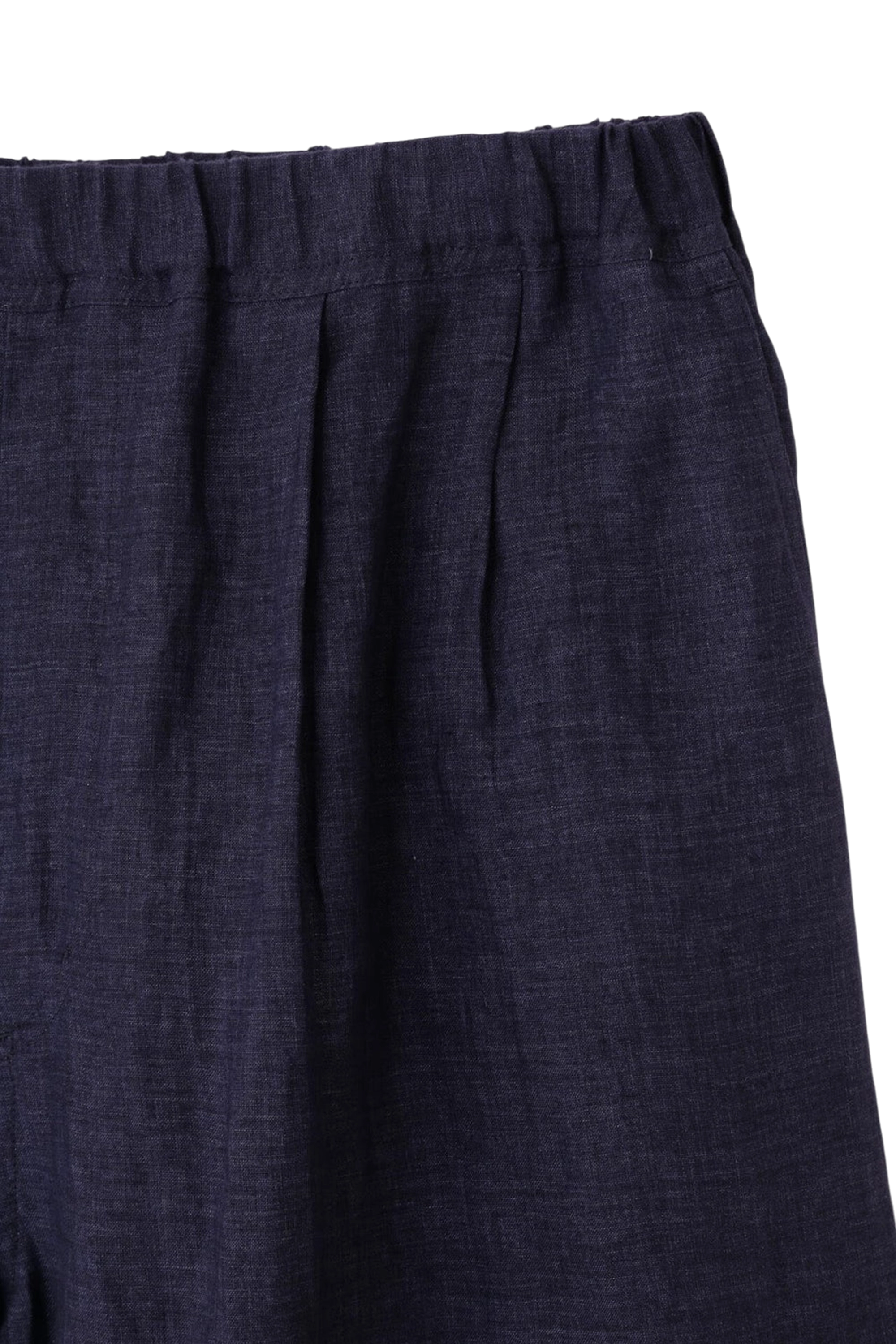 Navy Linen Poplin Shorts