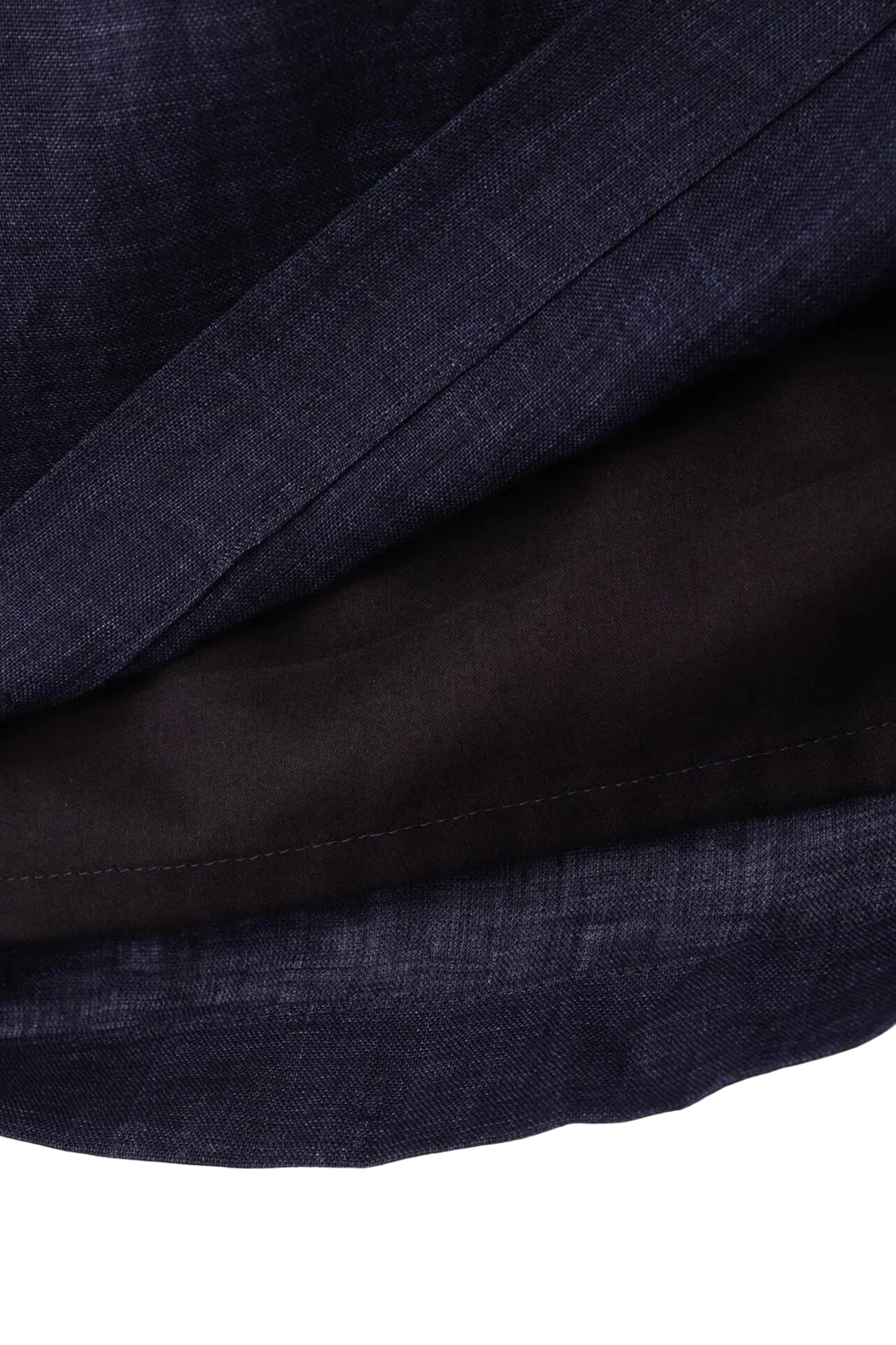 Navy Linen Poplin Shorts