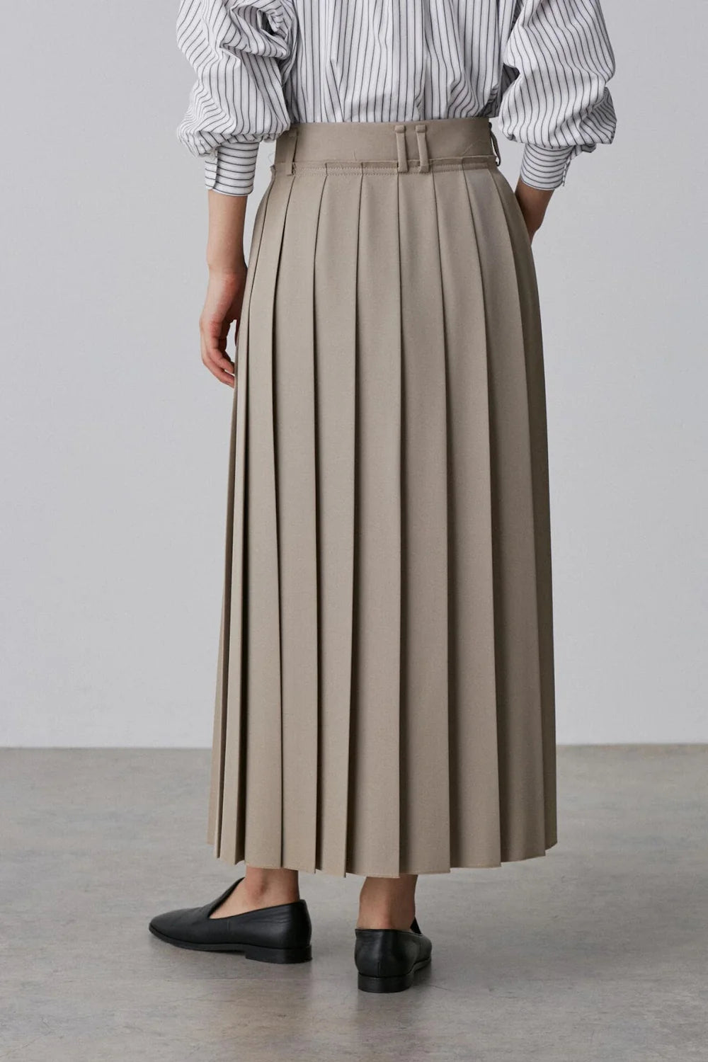 Wool Surge Pleated Skirt