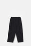 BLACK LI/NY POPLIN WIDE EASY TROUSERS
