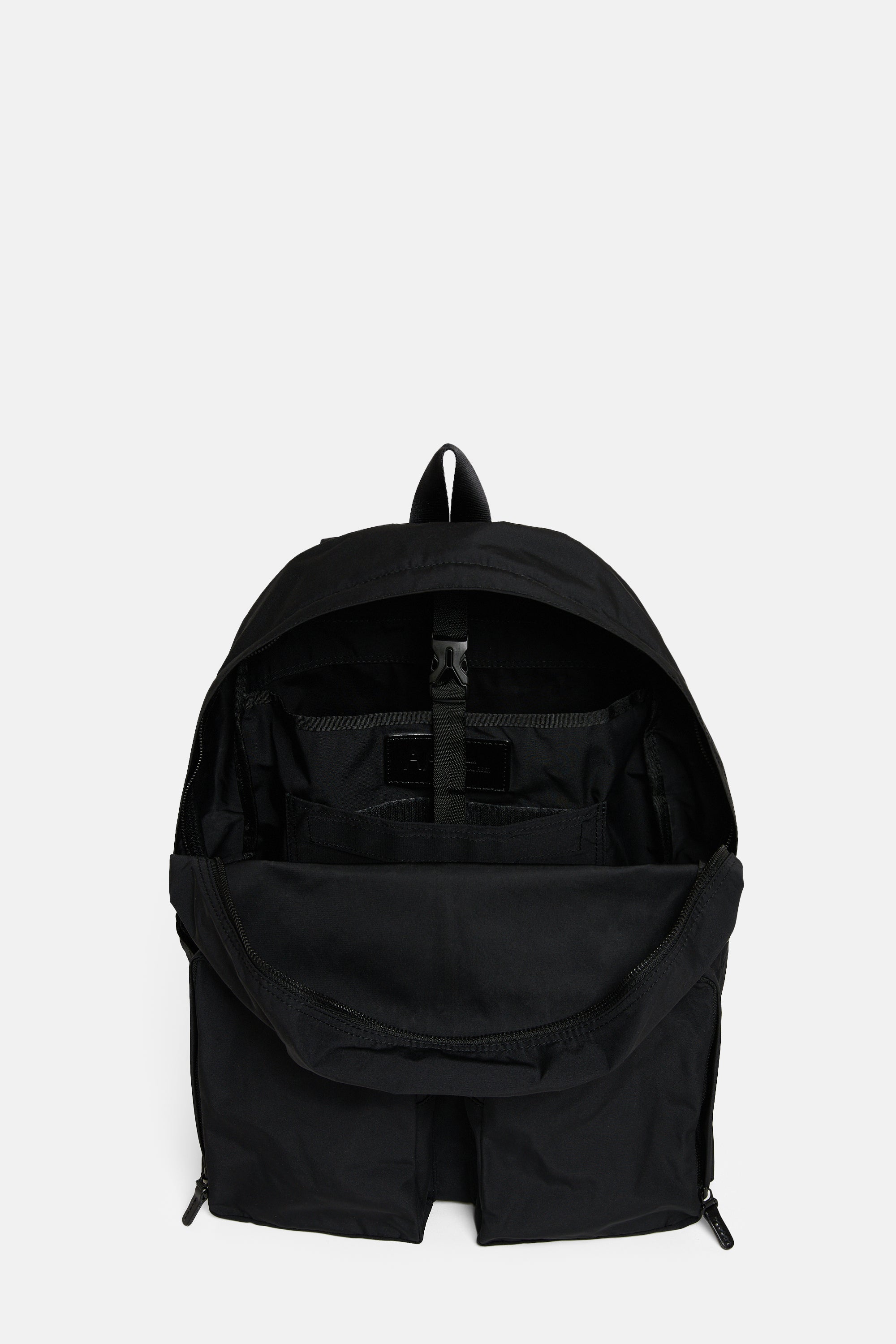 Black Gabardine Backpack