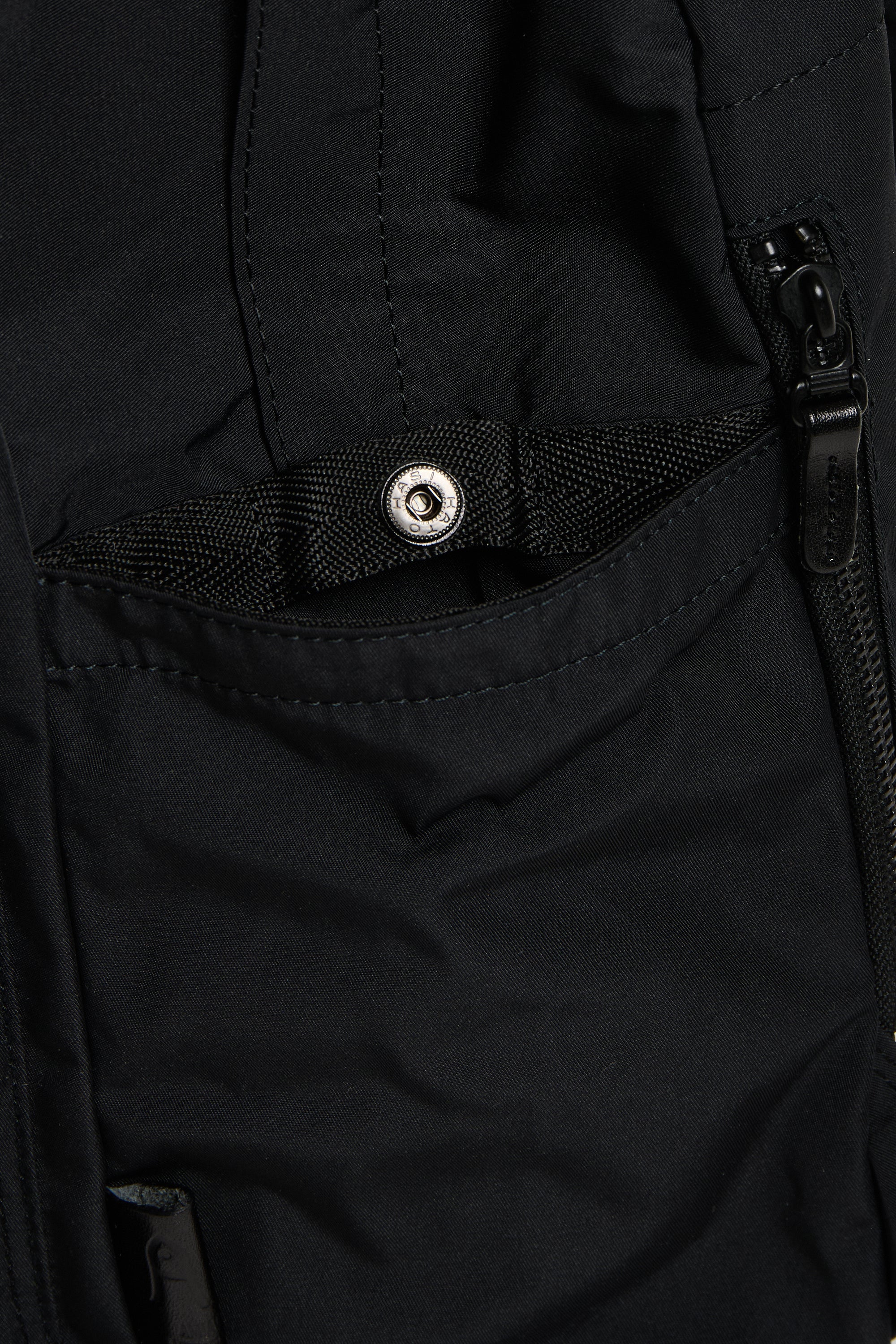 Black Gabardine Backpack