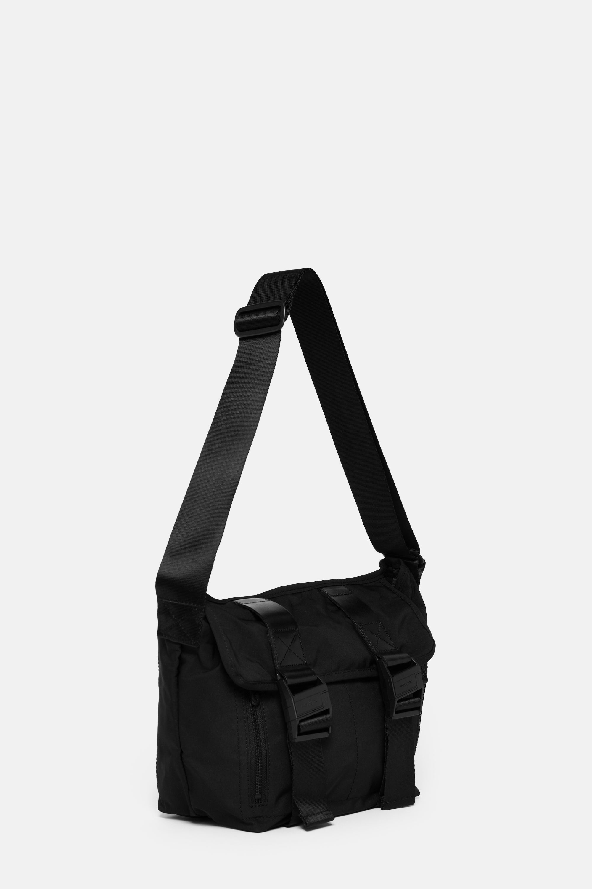 Black Gabardine Messenger Bag S