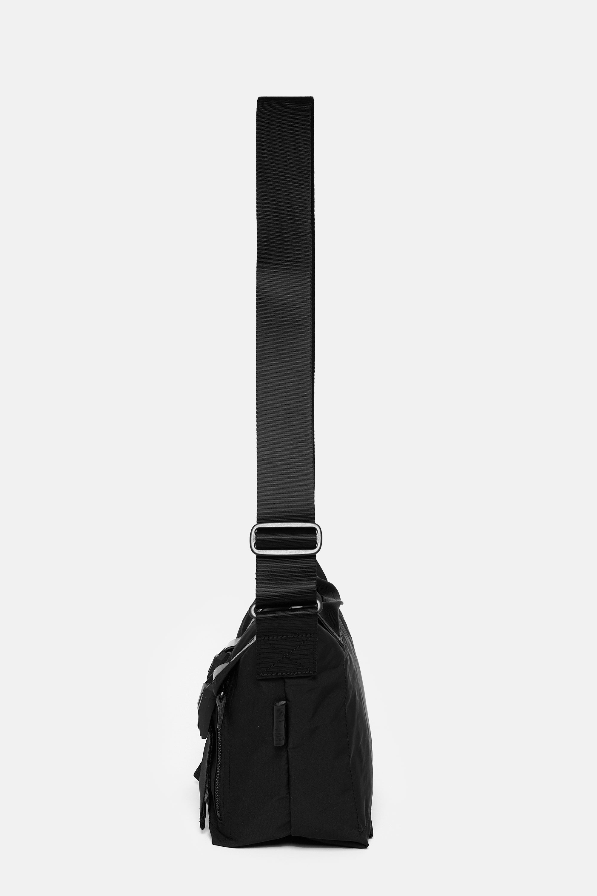 Black Gabardine Messenger Bag S