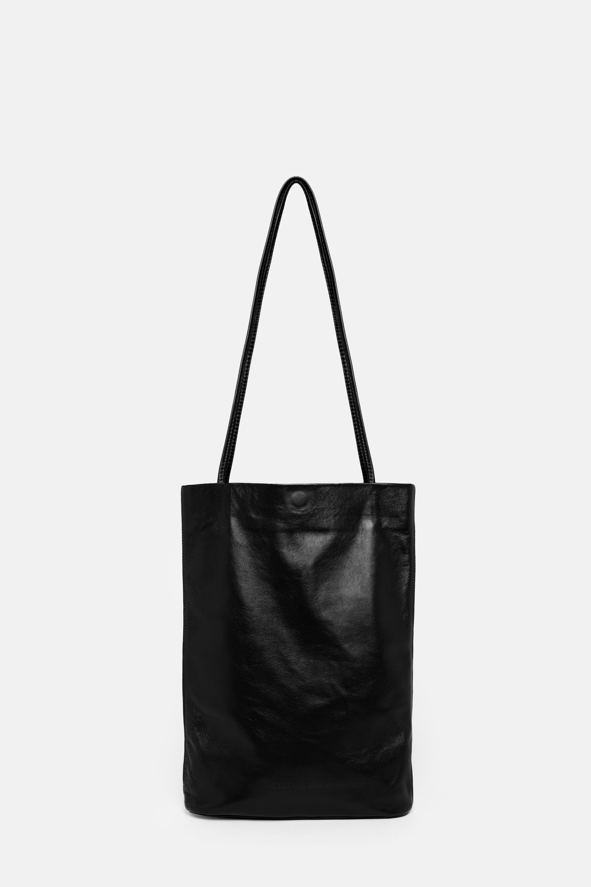 Black Narrow Oval Tote