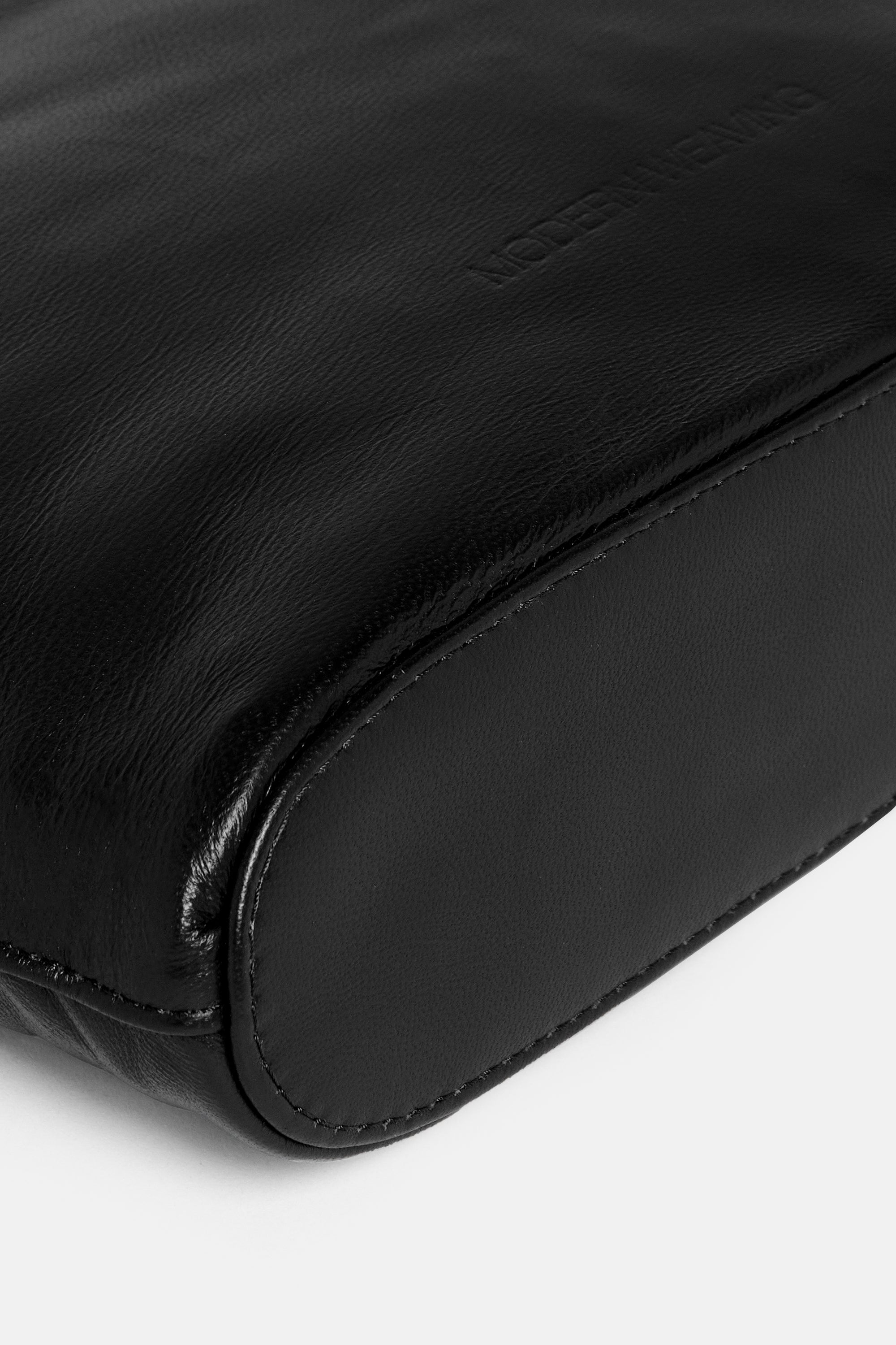 Black Narrow Oval Tote