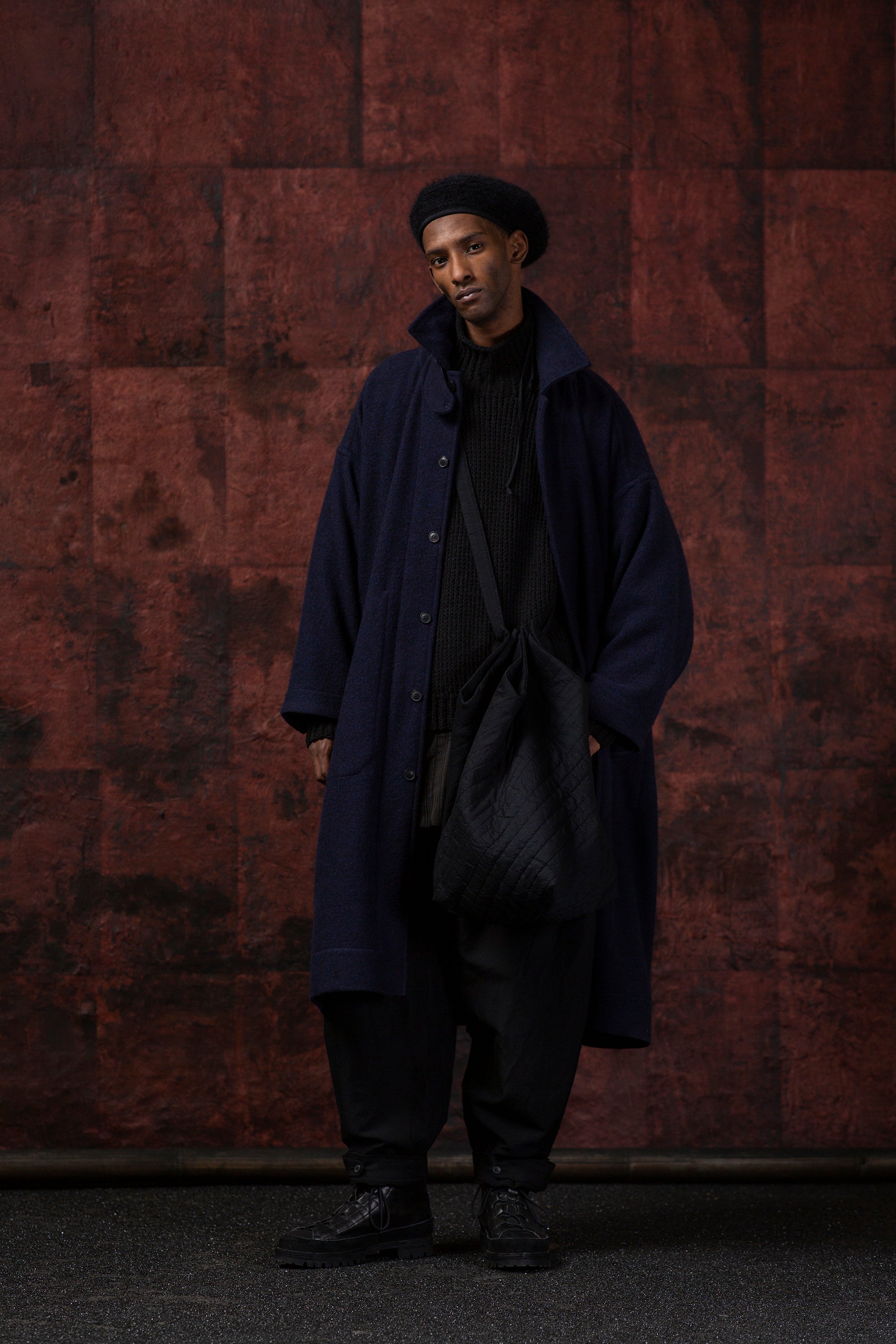 Midnight Alpaca Wool Coat