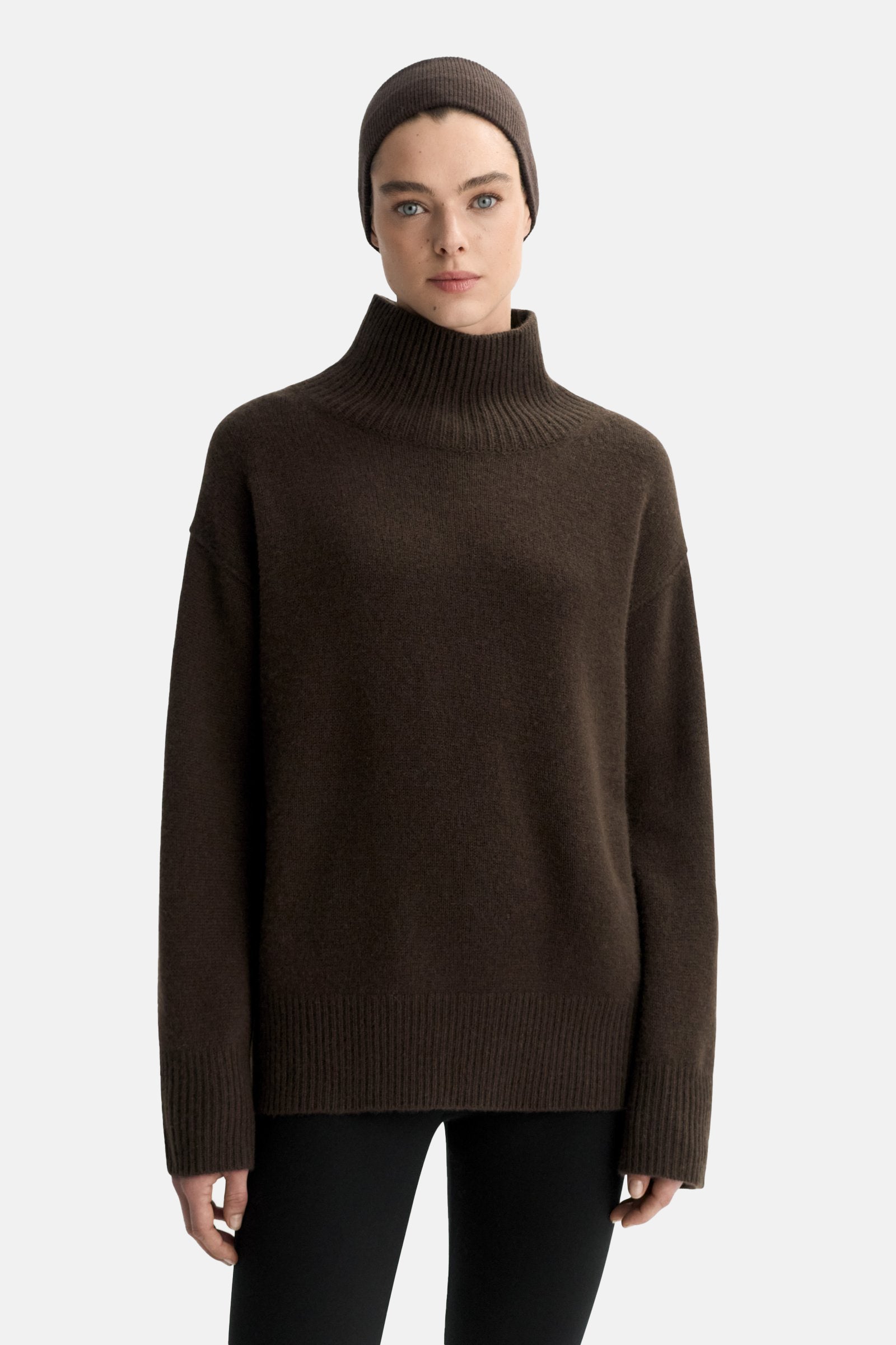 Mocha Boyfriend Turtleneck