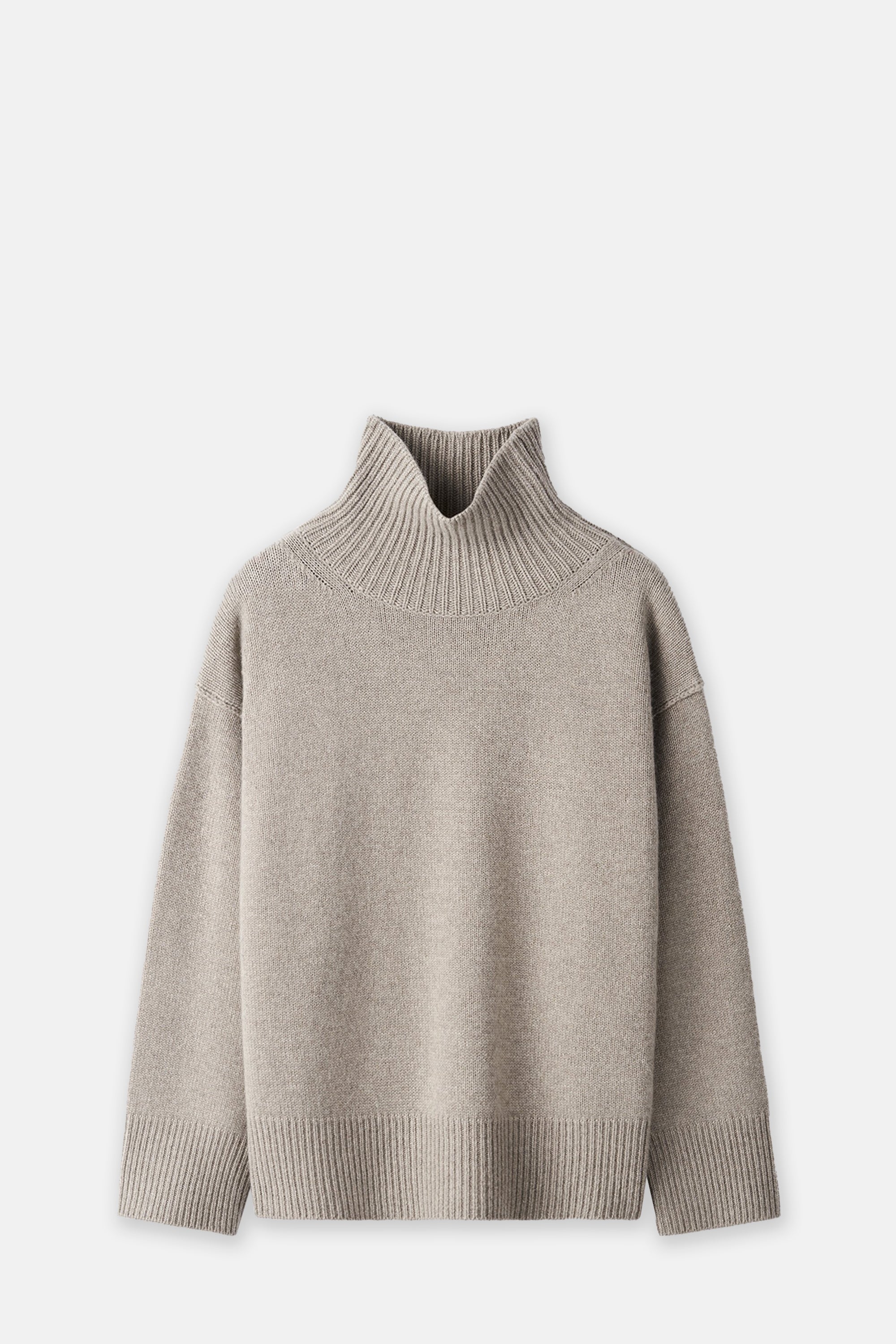 Greige Boyfriend Turtleneck