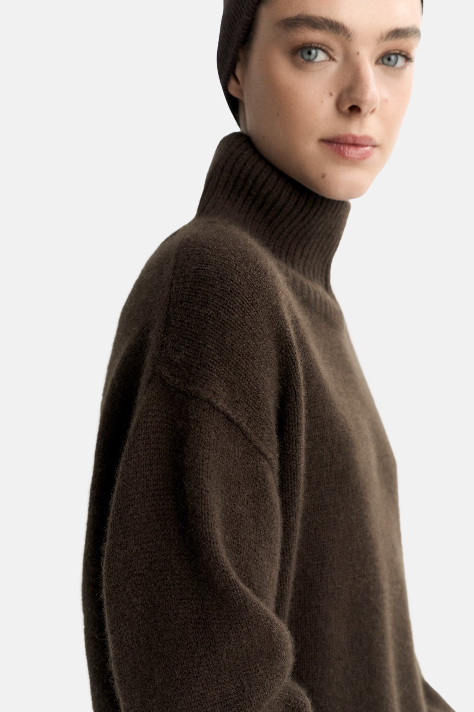 Mocha Boyfriend Turtleneck