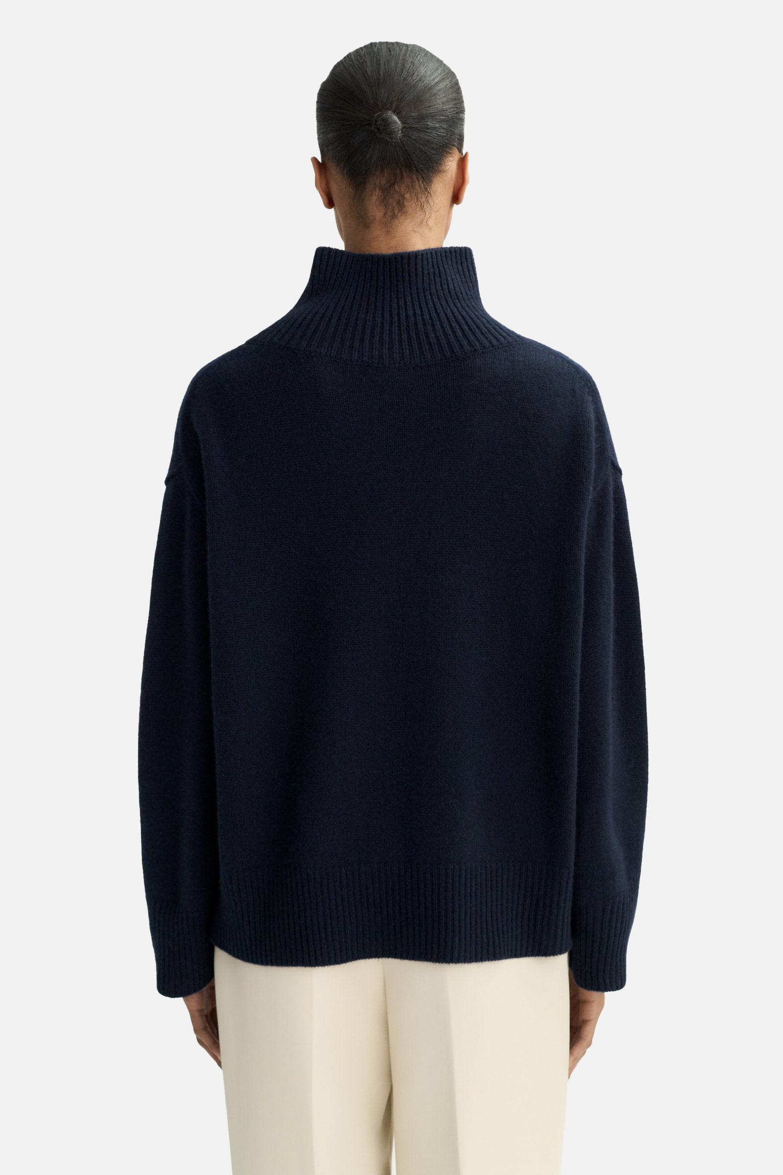 Navy Boyfriend Turtleneck