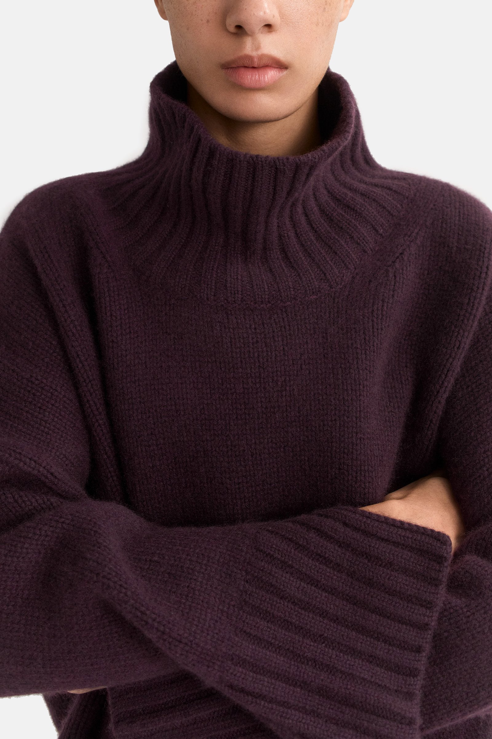 Midnight Plum Girlfriend Turtleneck