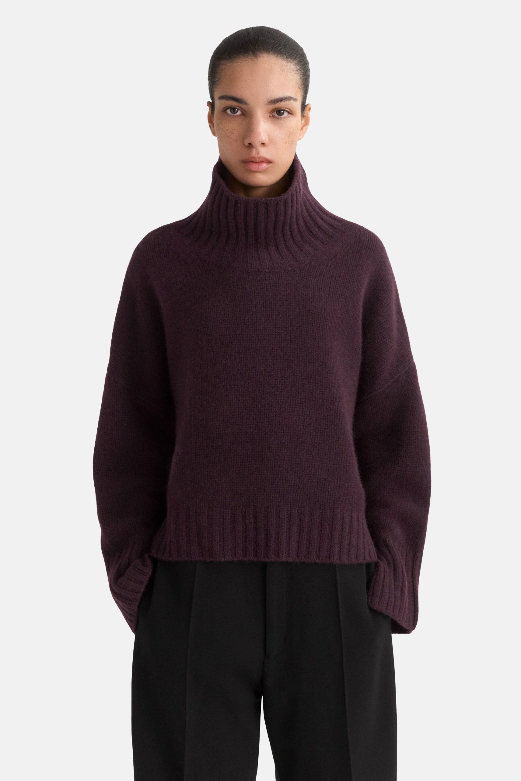 Midnight Plum Girlfriend Turtleneck