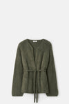 Olive Brushed Cardigan