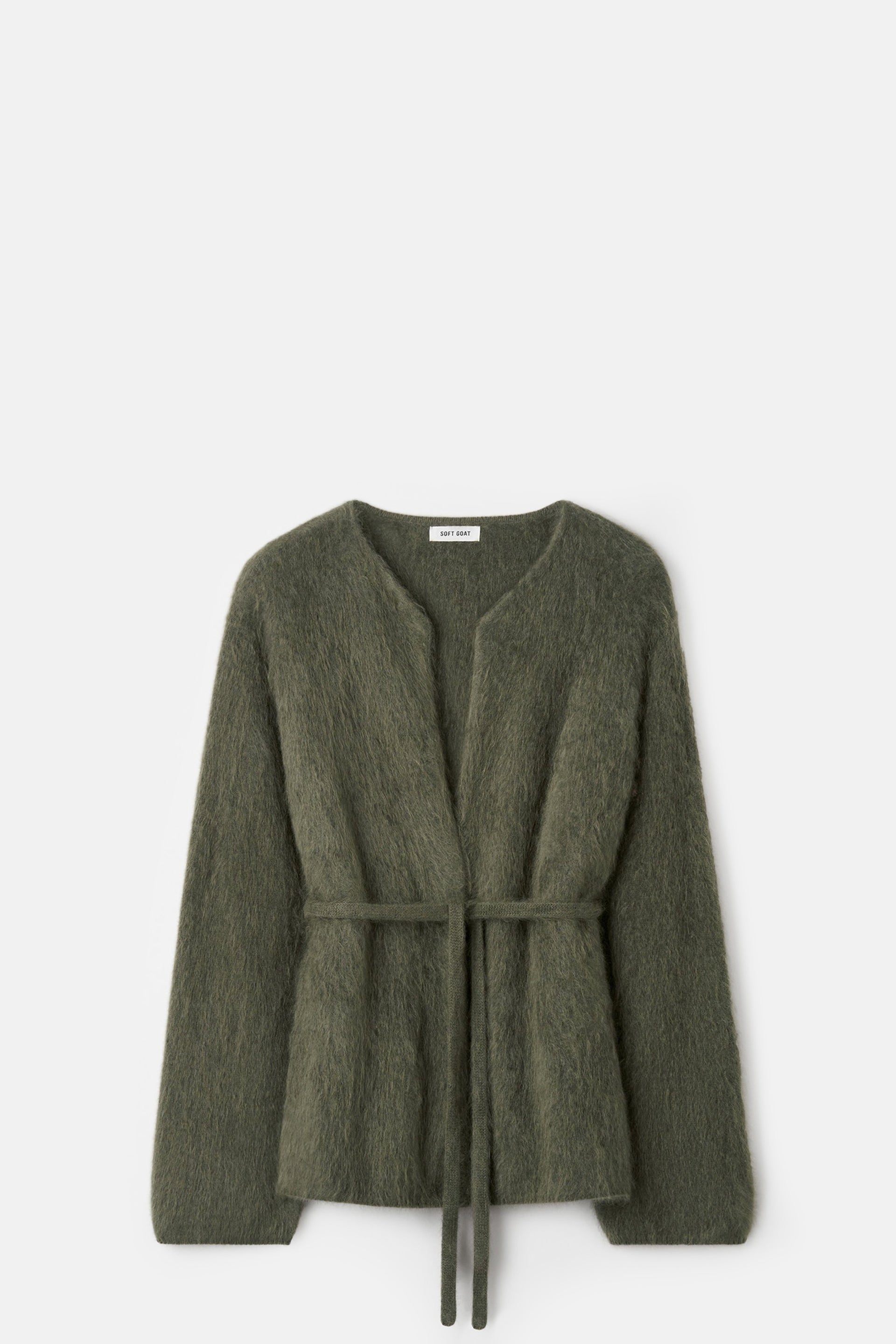 Olive Brushed Cardigan
