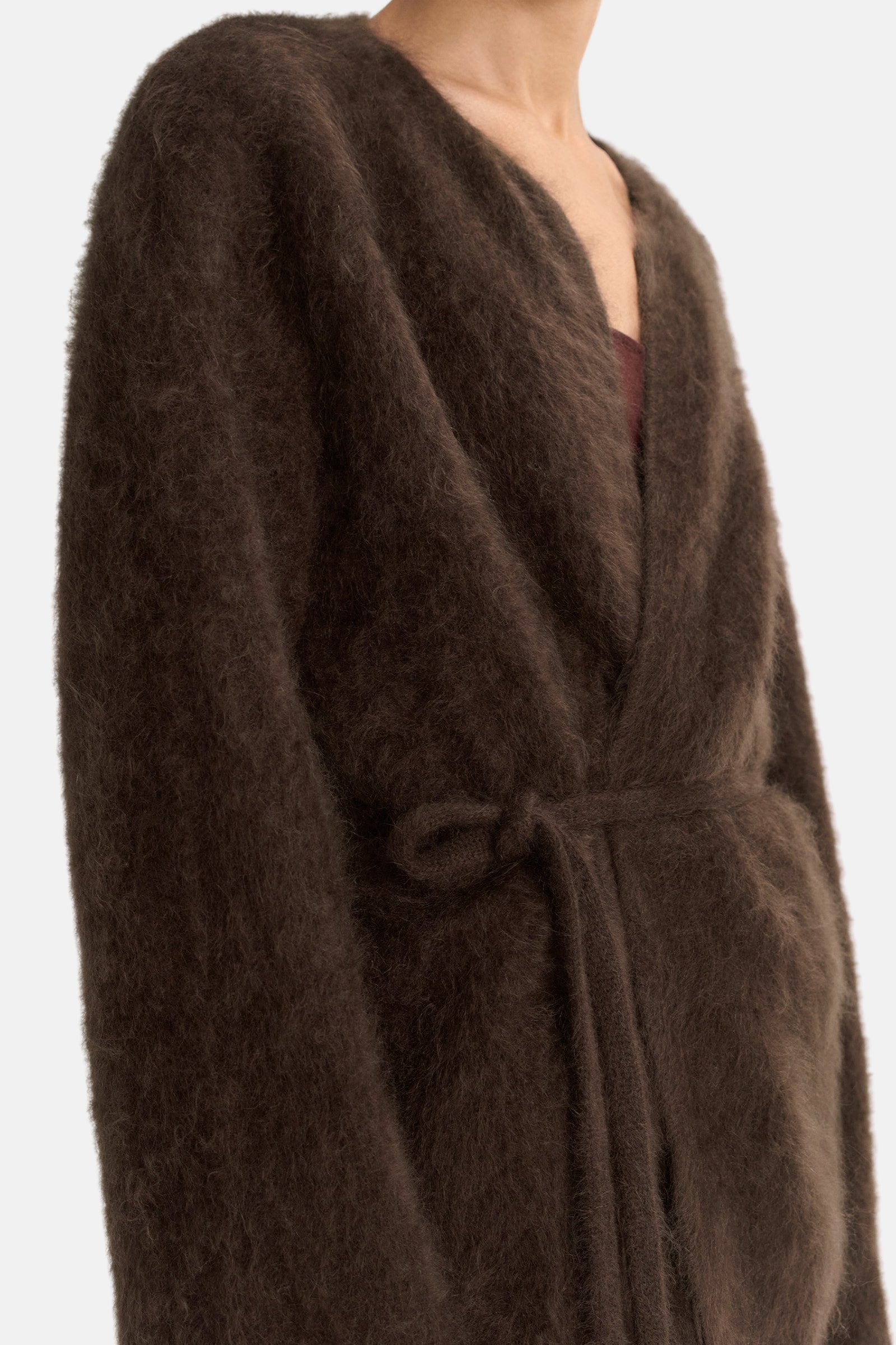 Mocha Brushed Cardigan