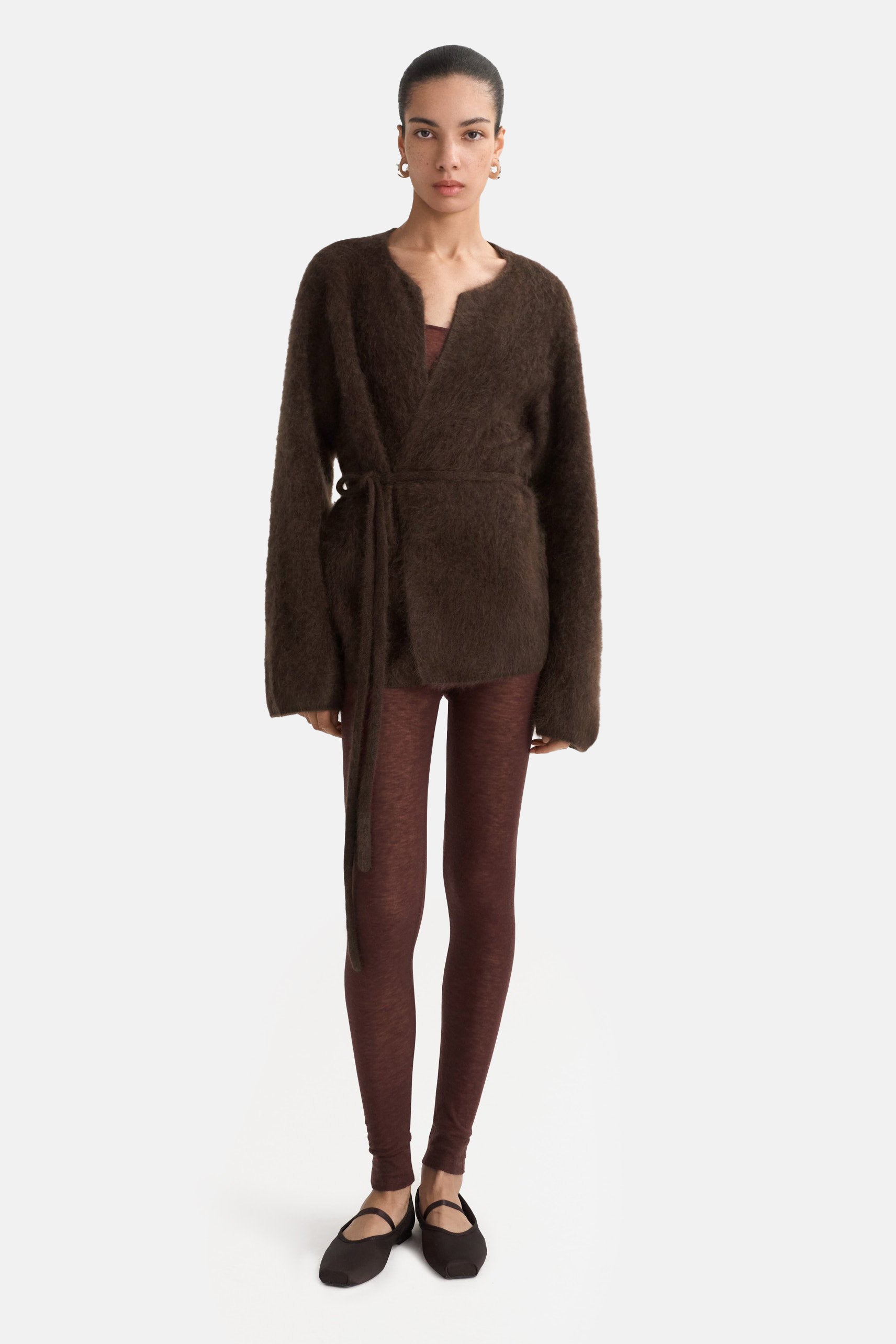 Mocha Brushed Cardigan