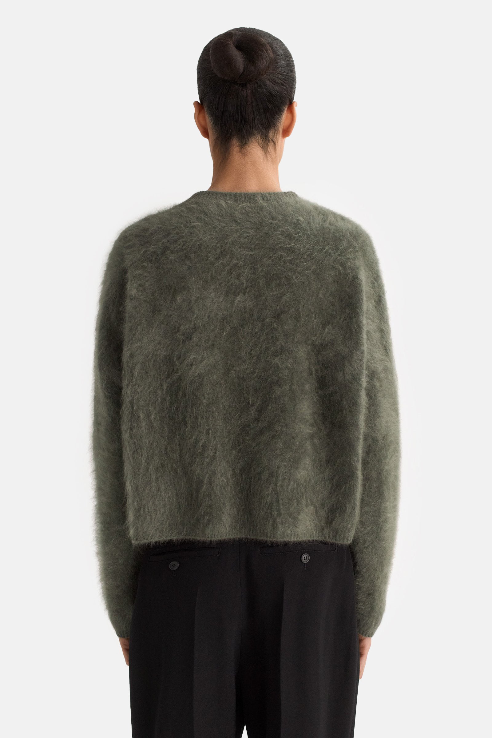 Olive Brushed Crewneck