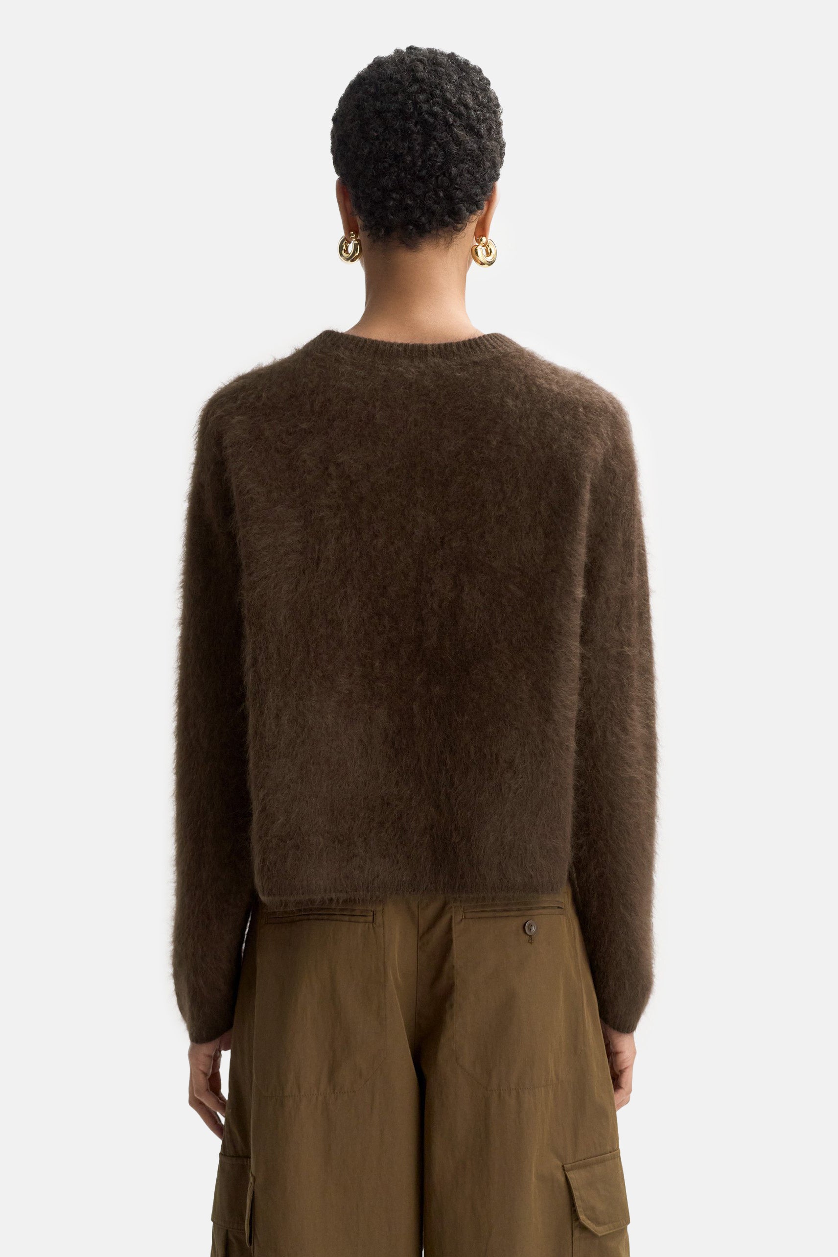 Mocha Brushed Crewneck