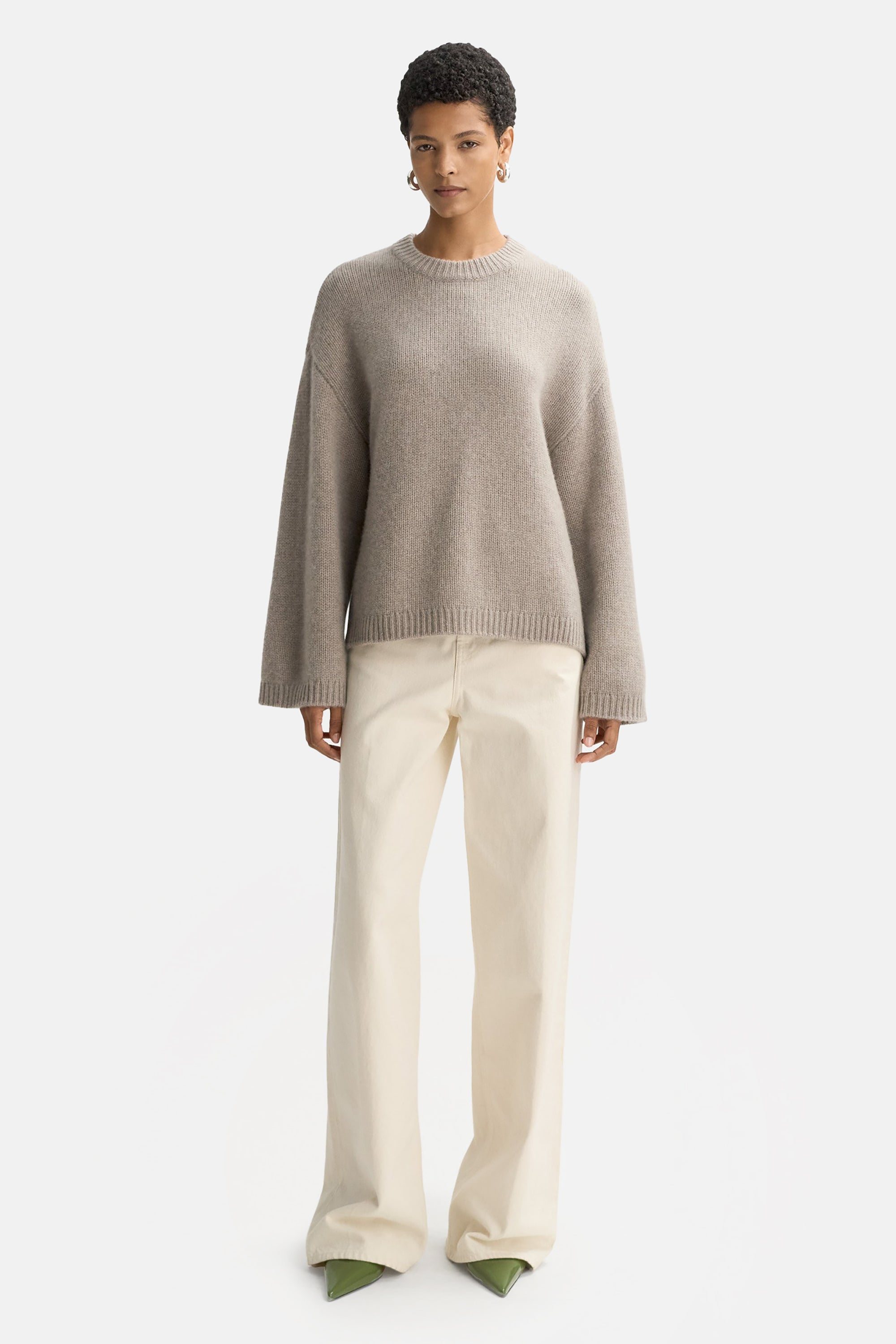 Greige Chunky Crewneck
