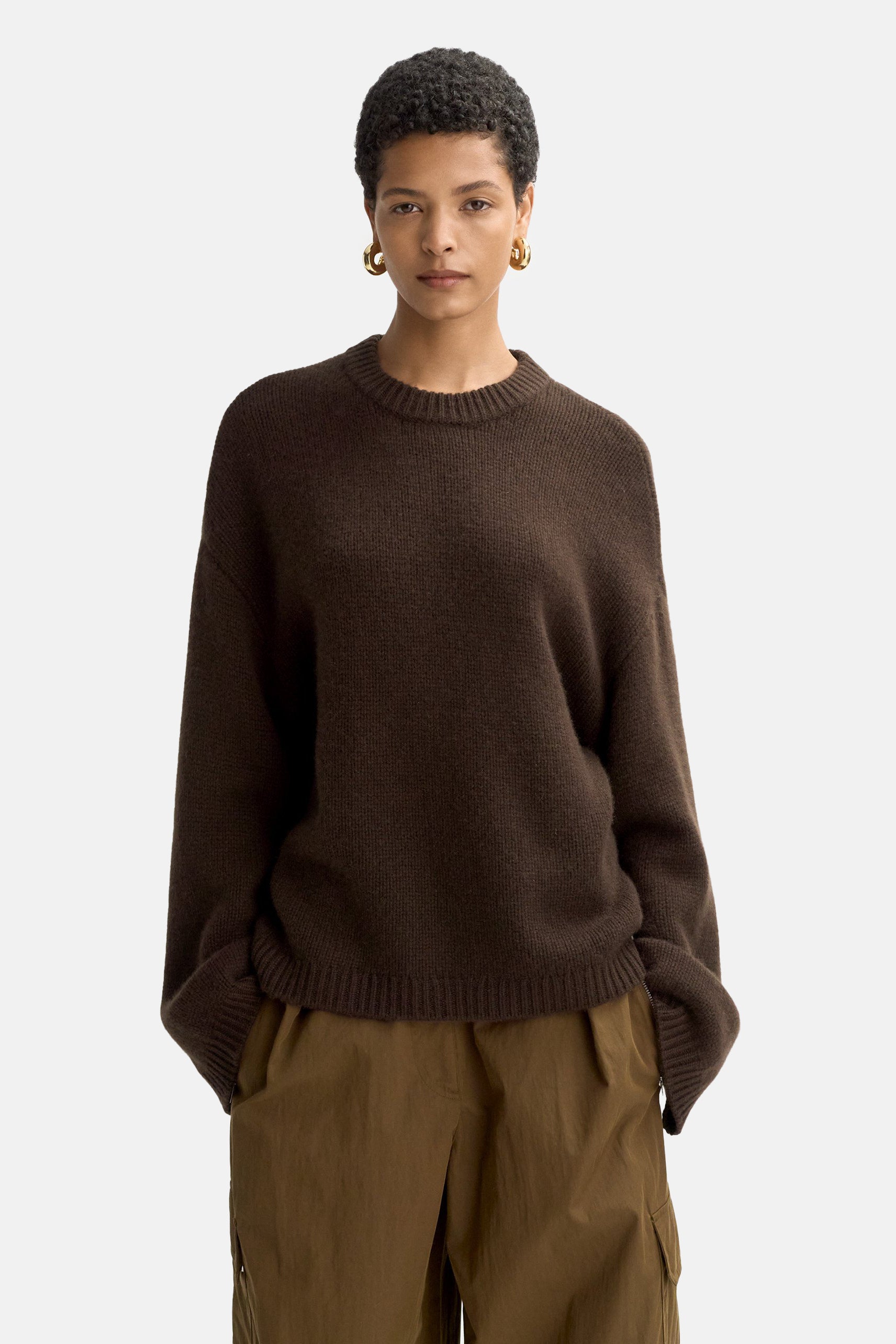 Mocha Chunky Crewneck