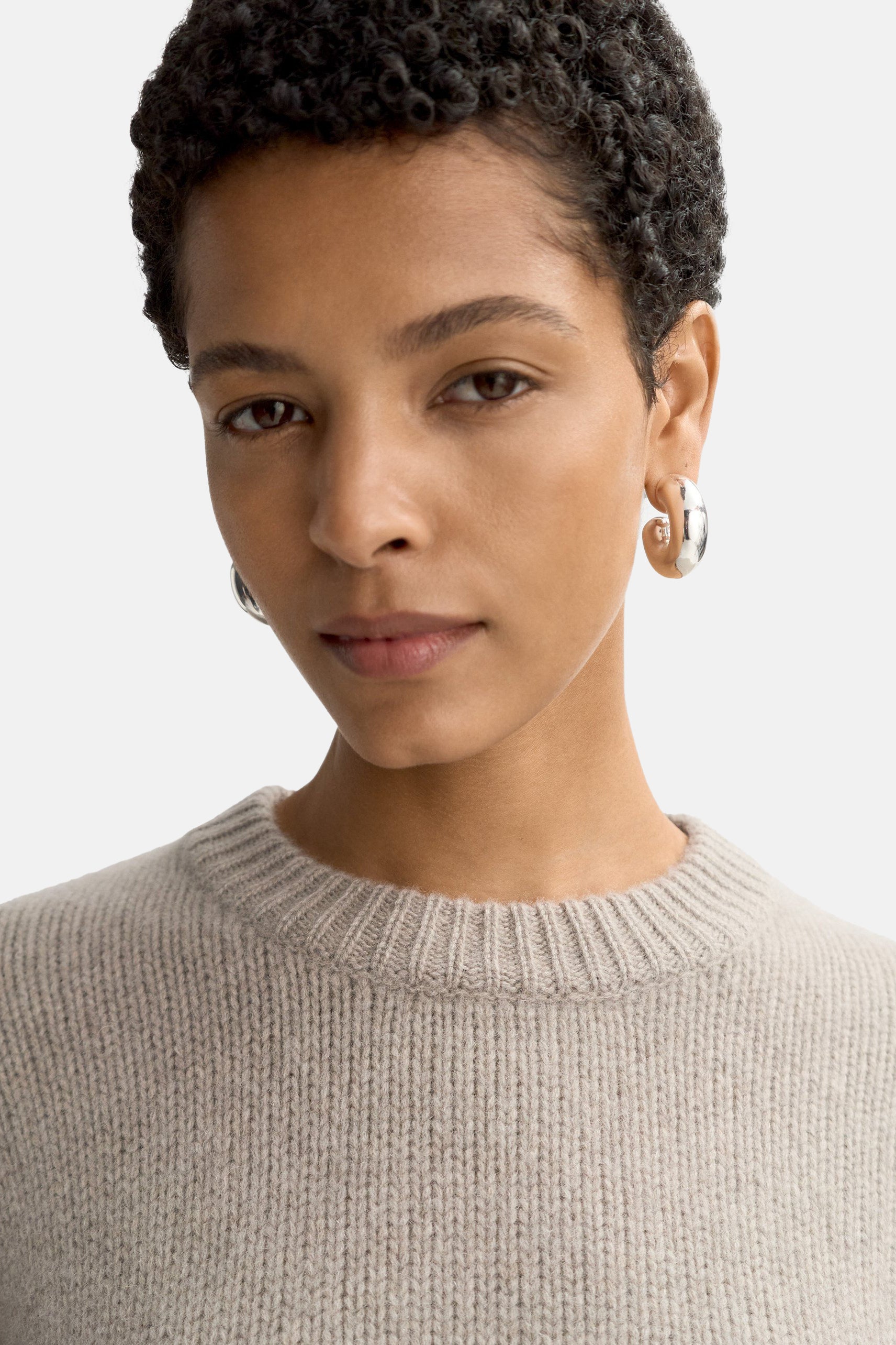 Greige Chunky Crewneck