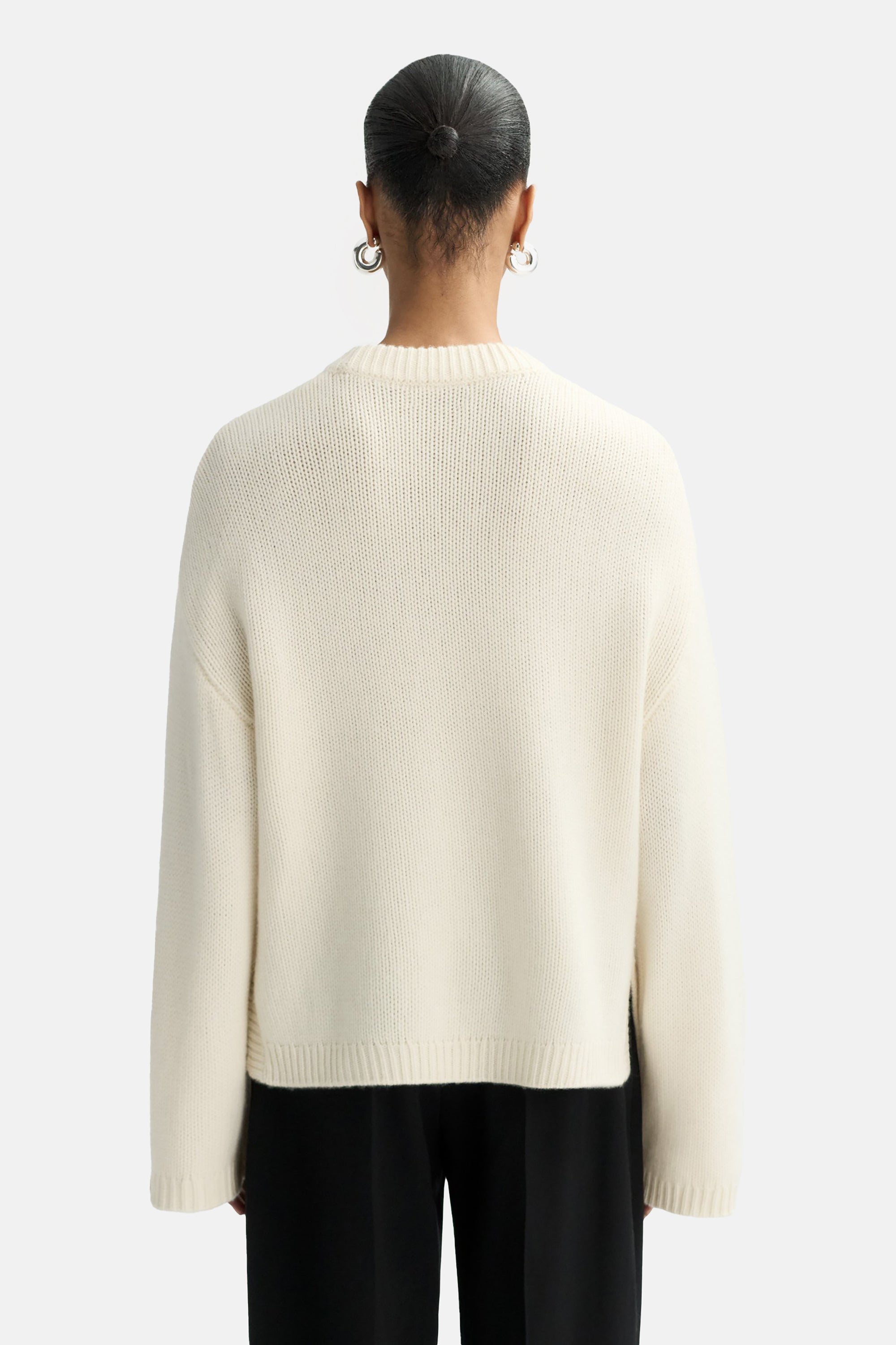 Feather White Chunky Crewneck