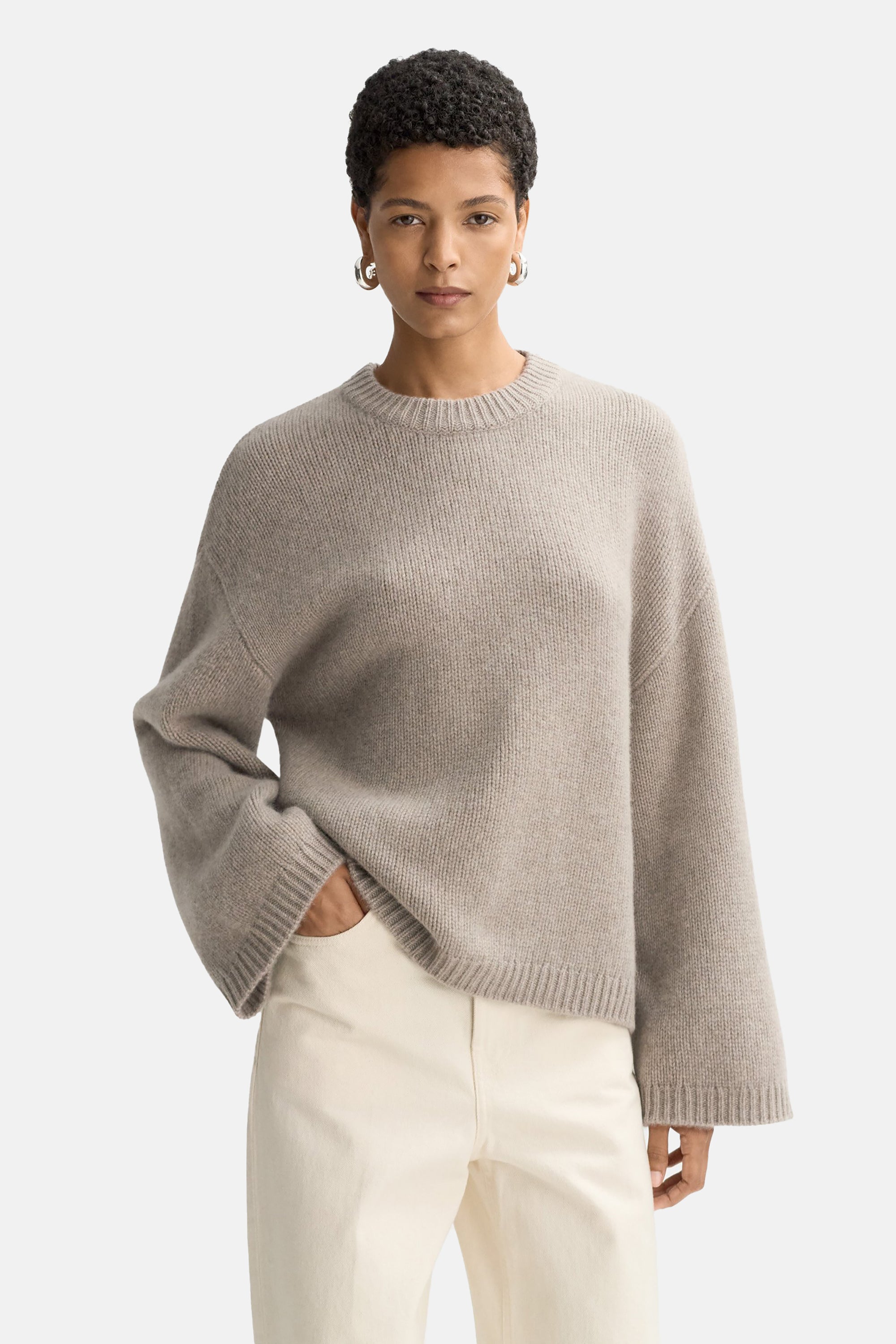 Greige Chunky Crewneck