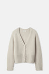 Chalk V Neck Cardigan