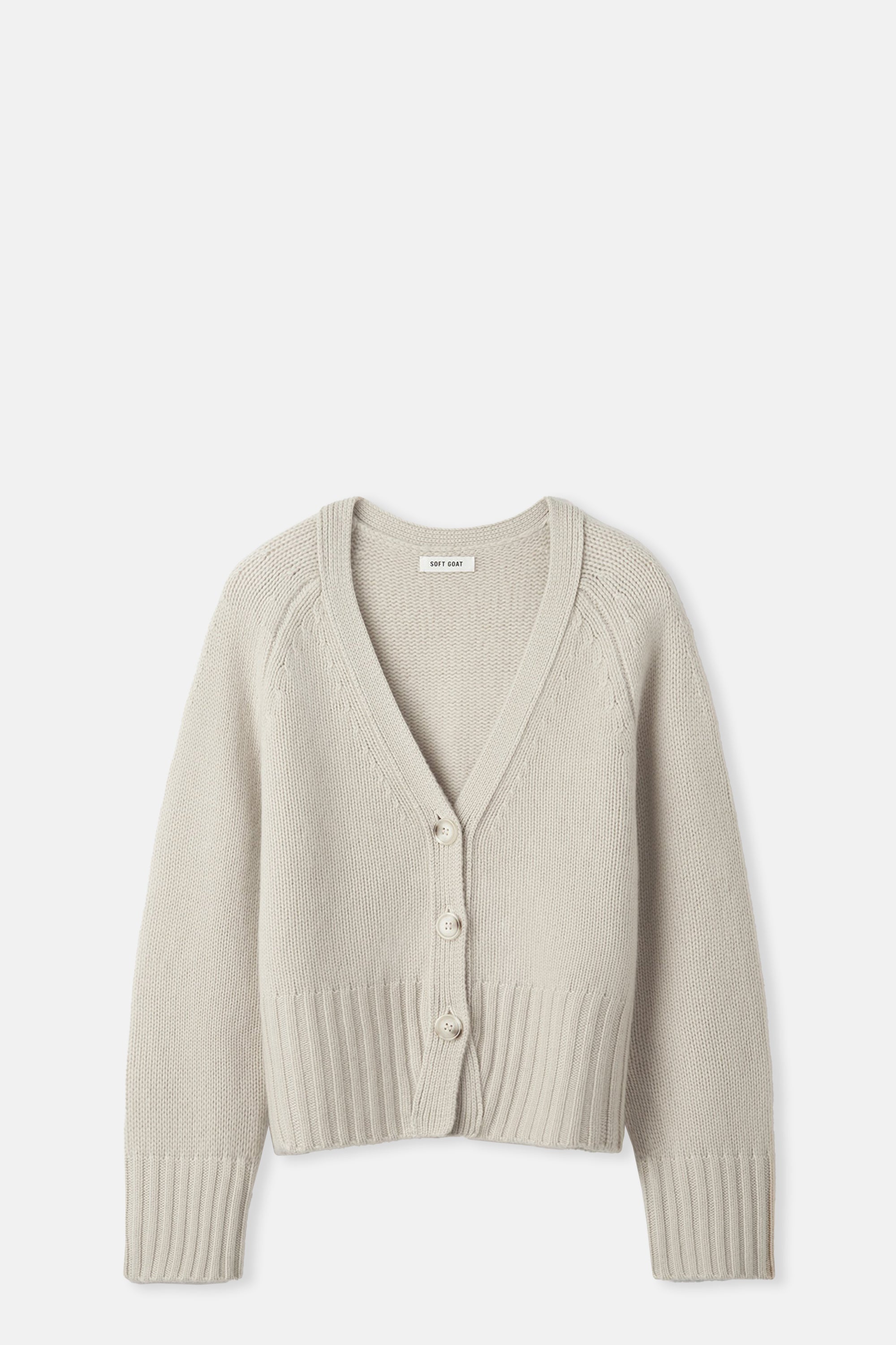 Chalk V Neck Cardigan