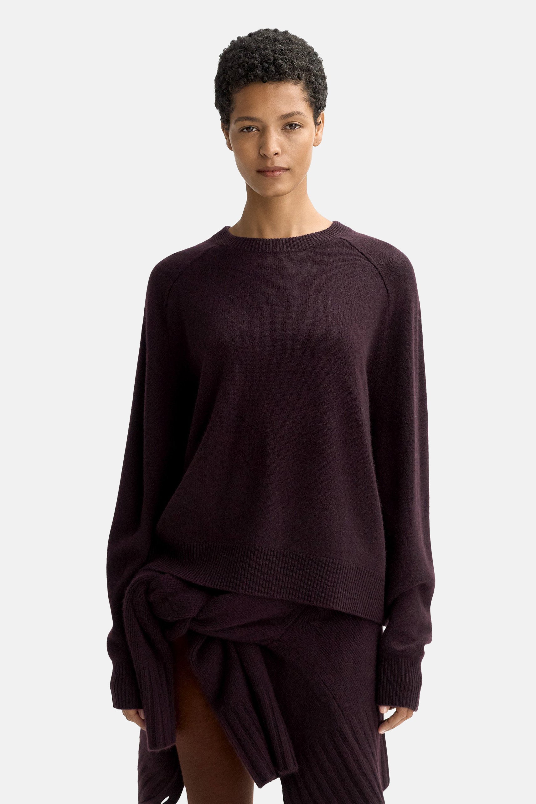Midnight Plum Boyfriend Crewneck