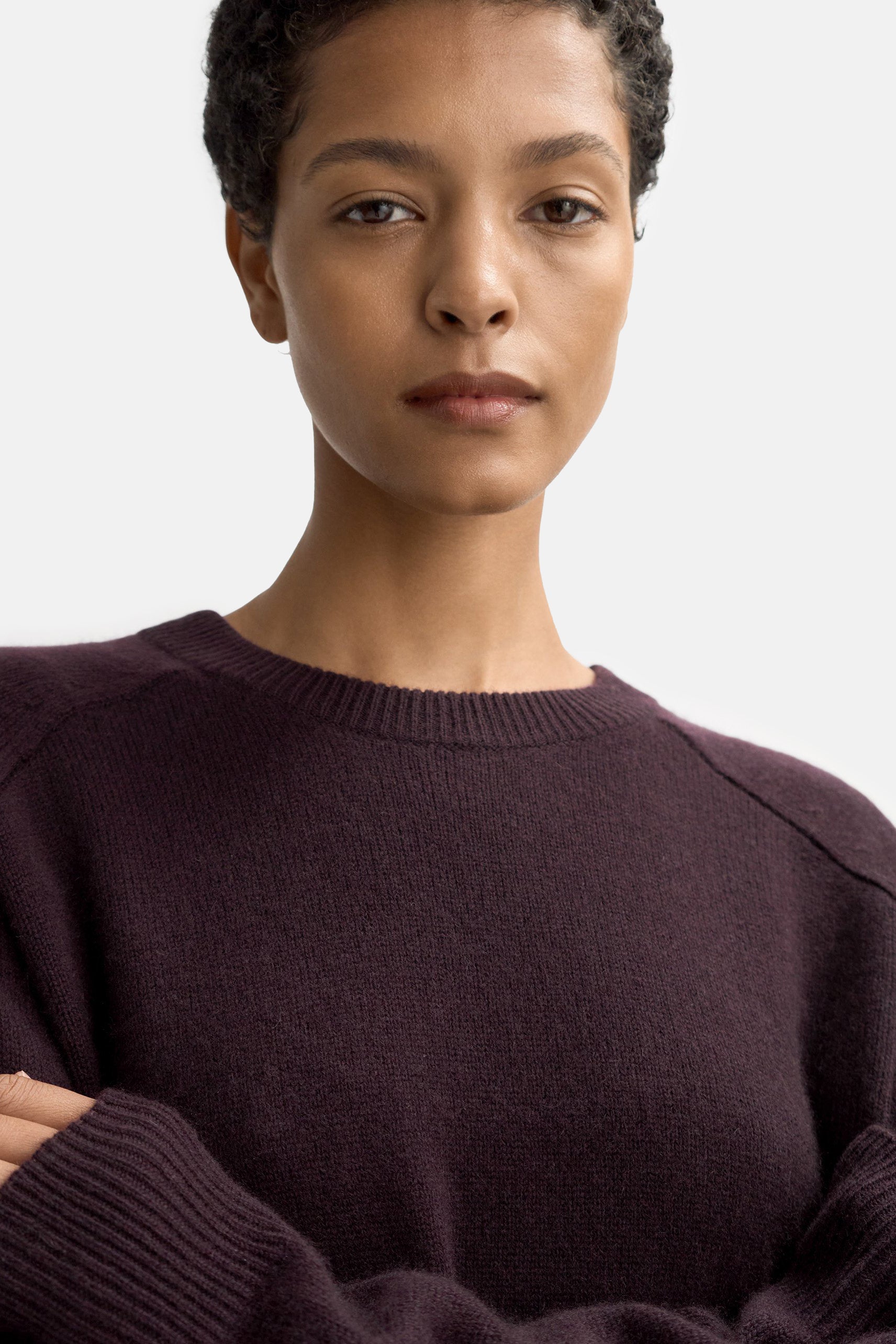 Midnight Plum Boyfriend Crewneck