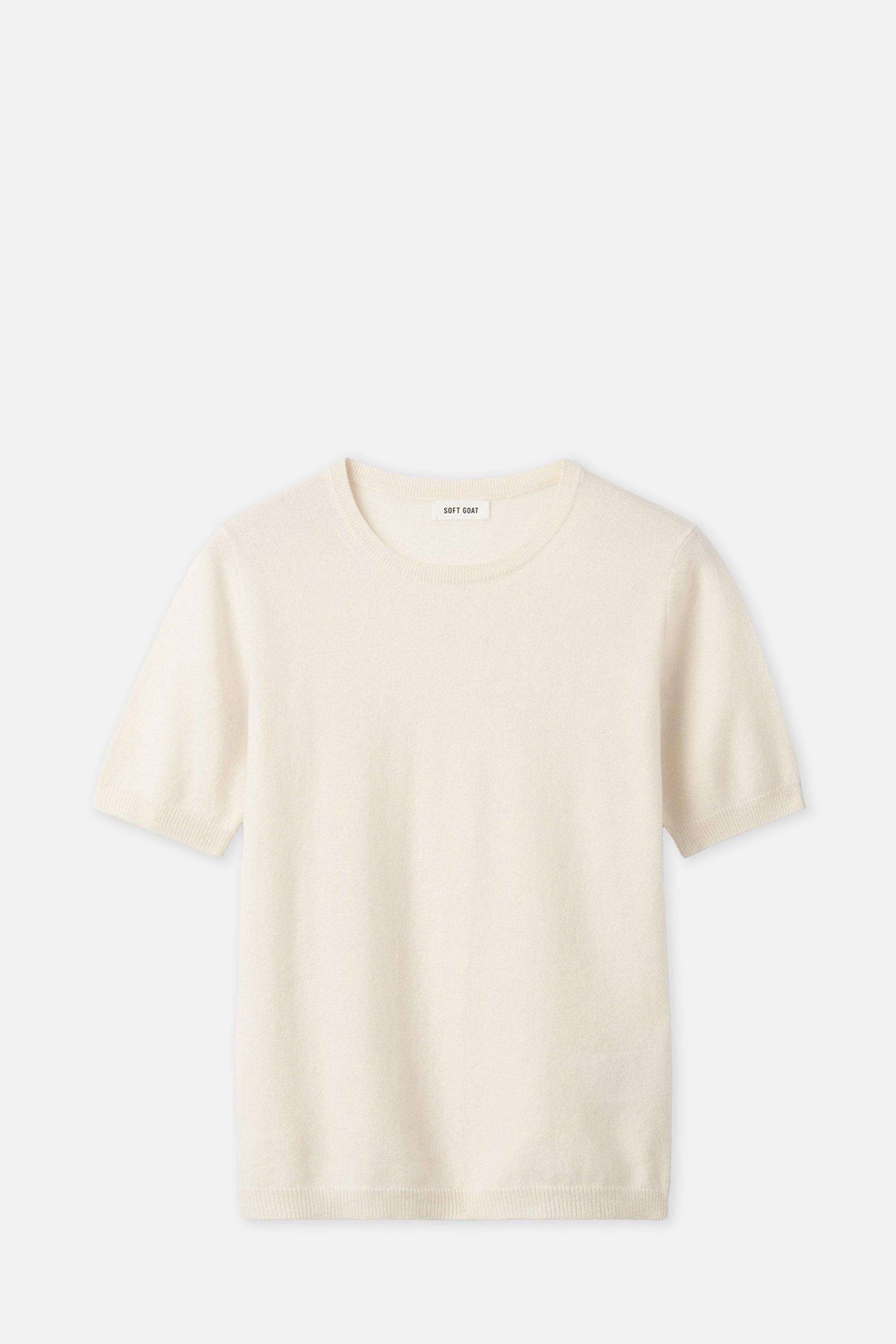 Feather White Short Sleeve Crewneck