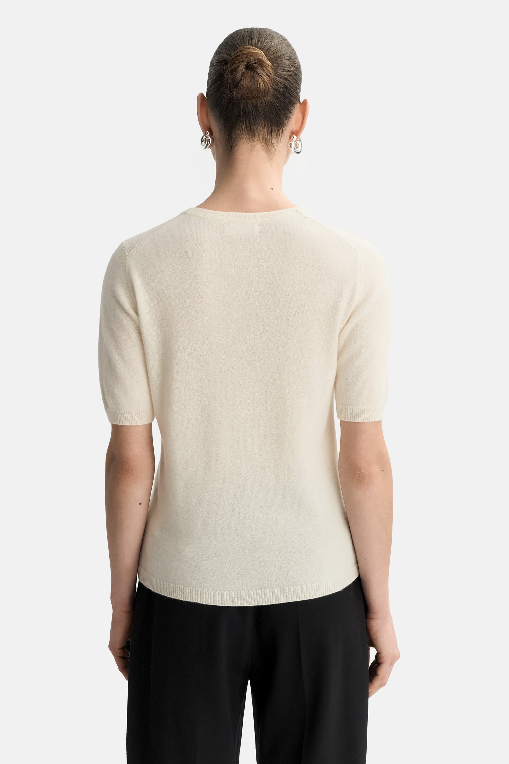 Feather White Short Sleeve Crewneck