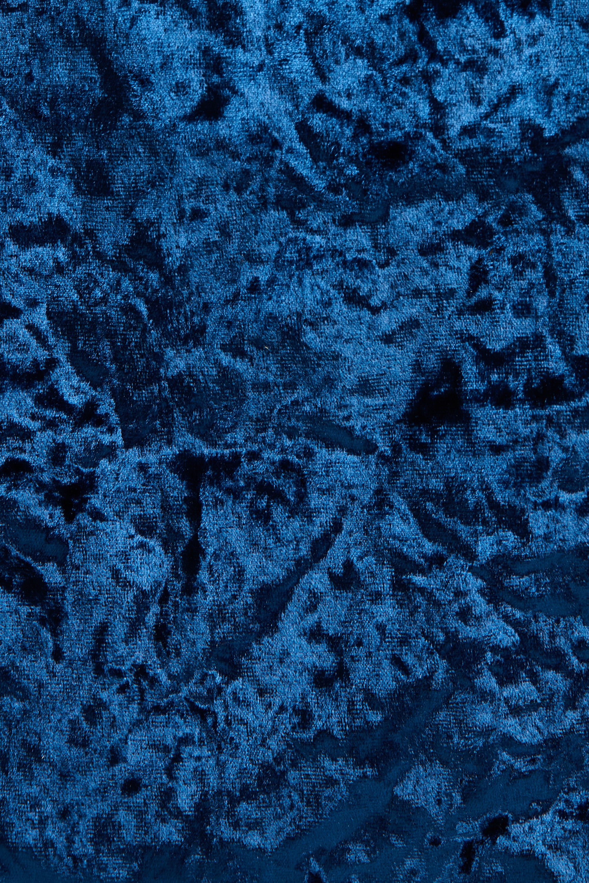 Dark Blue Velvet Flap Bag
