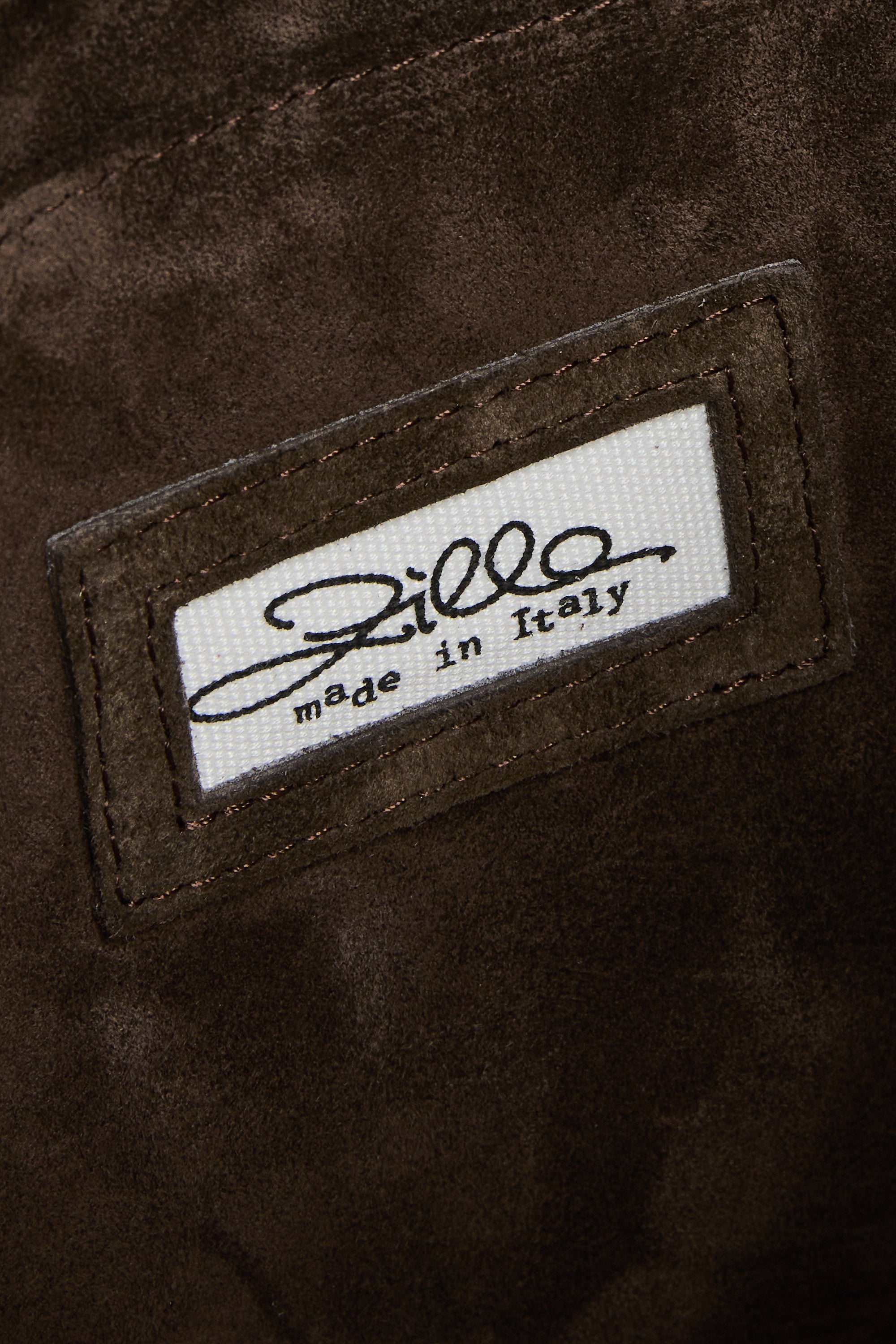 Dark Brown Suede Leather Mini City Shopper