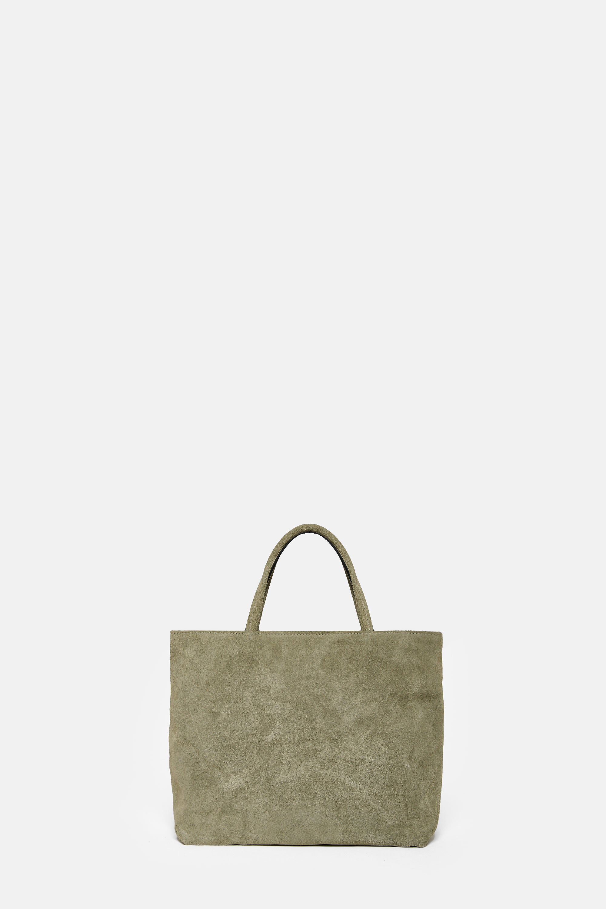 Moss Suede Leather Mini City Shopper