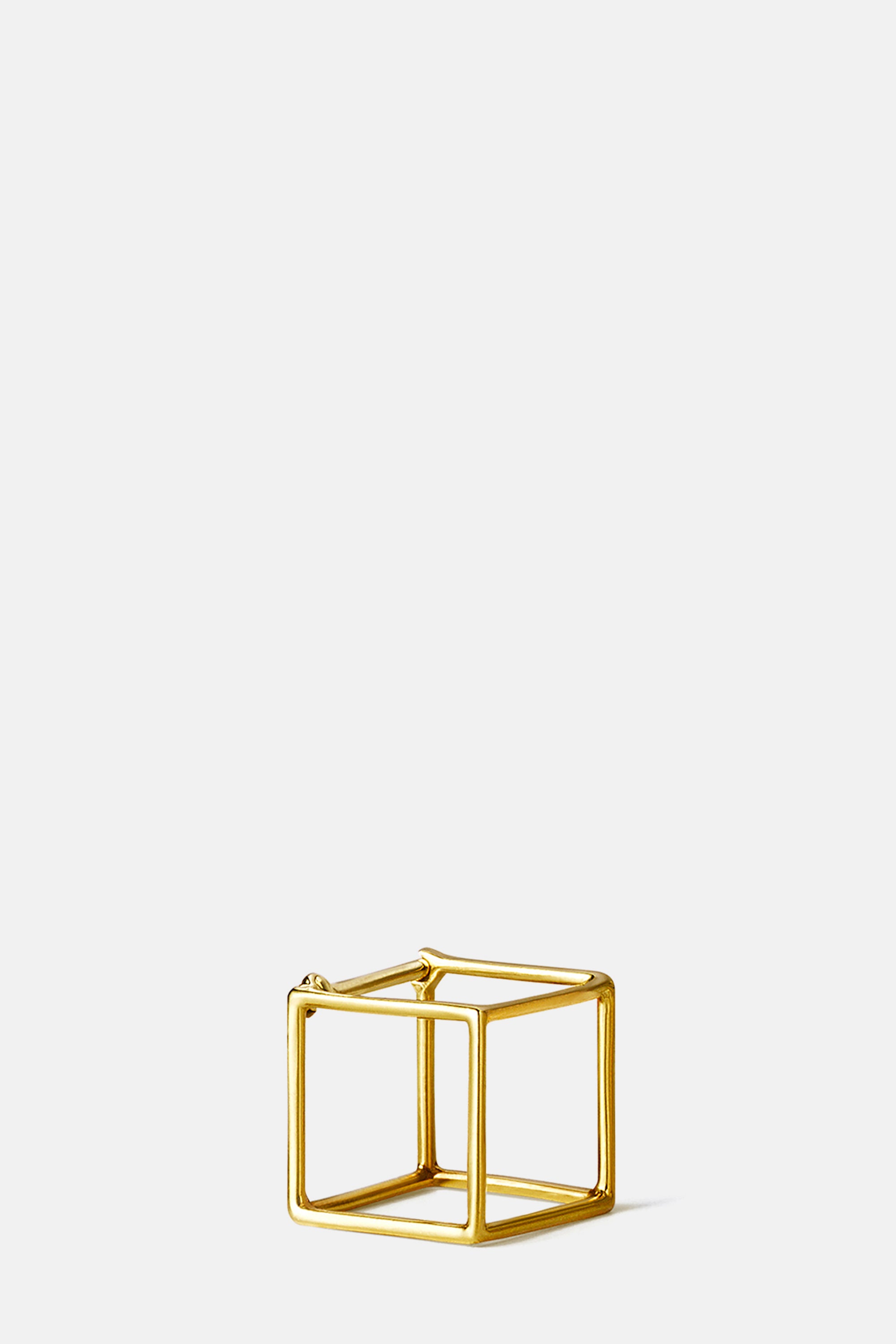 Gold 3D Square Earring 10