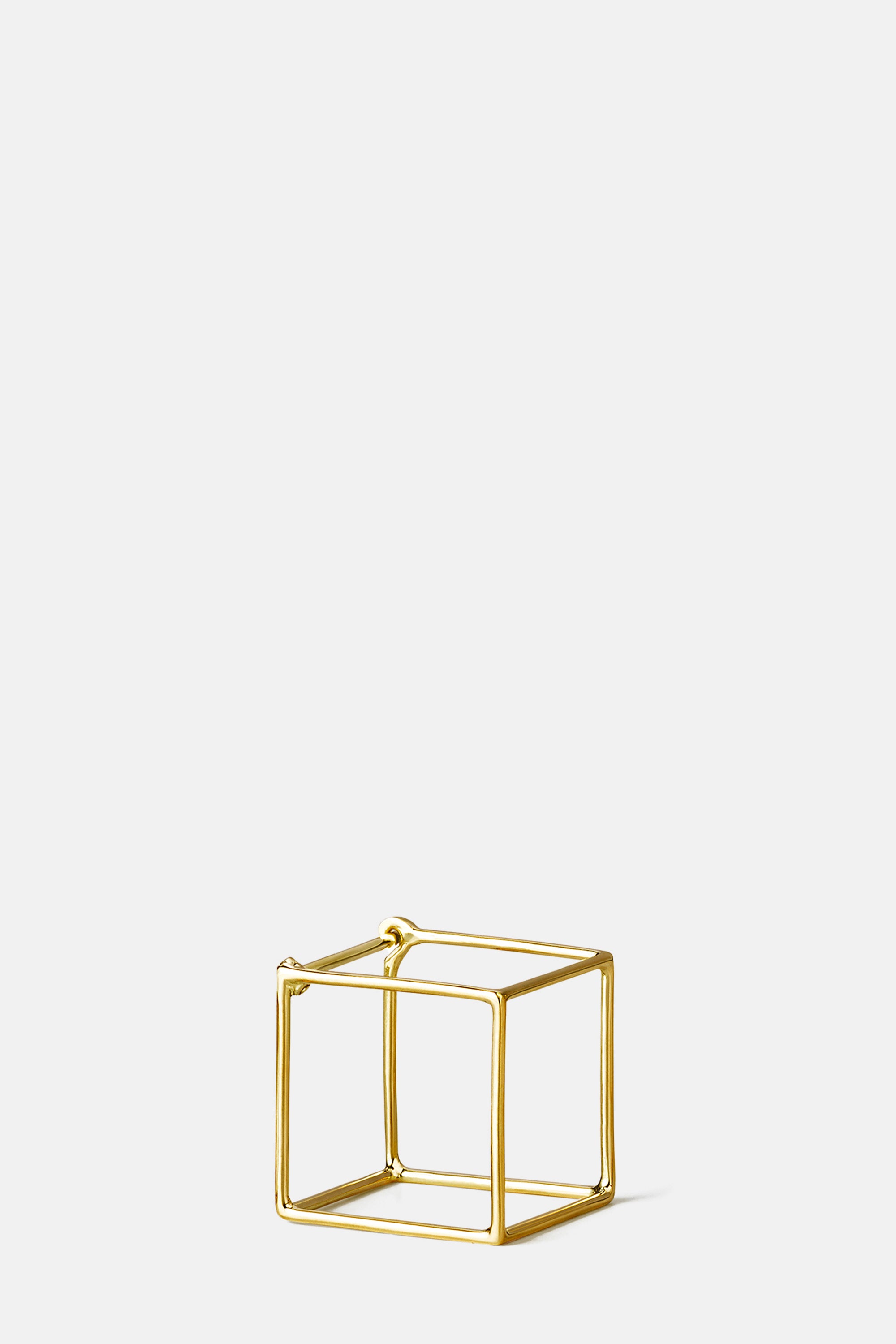 Gold 3D Square Earring 15