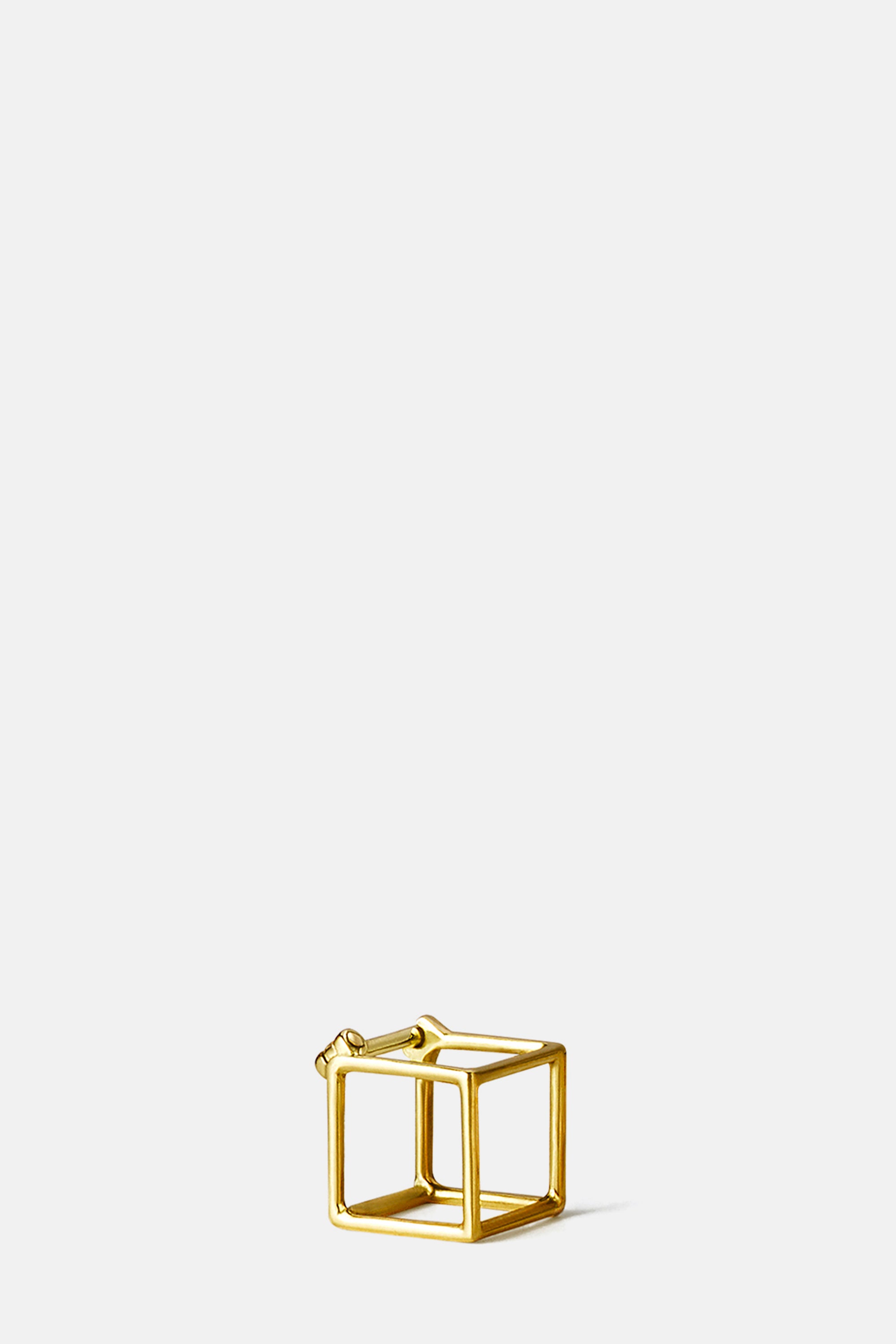 Gold 3D Square Earring 7