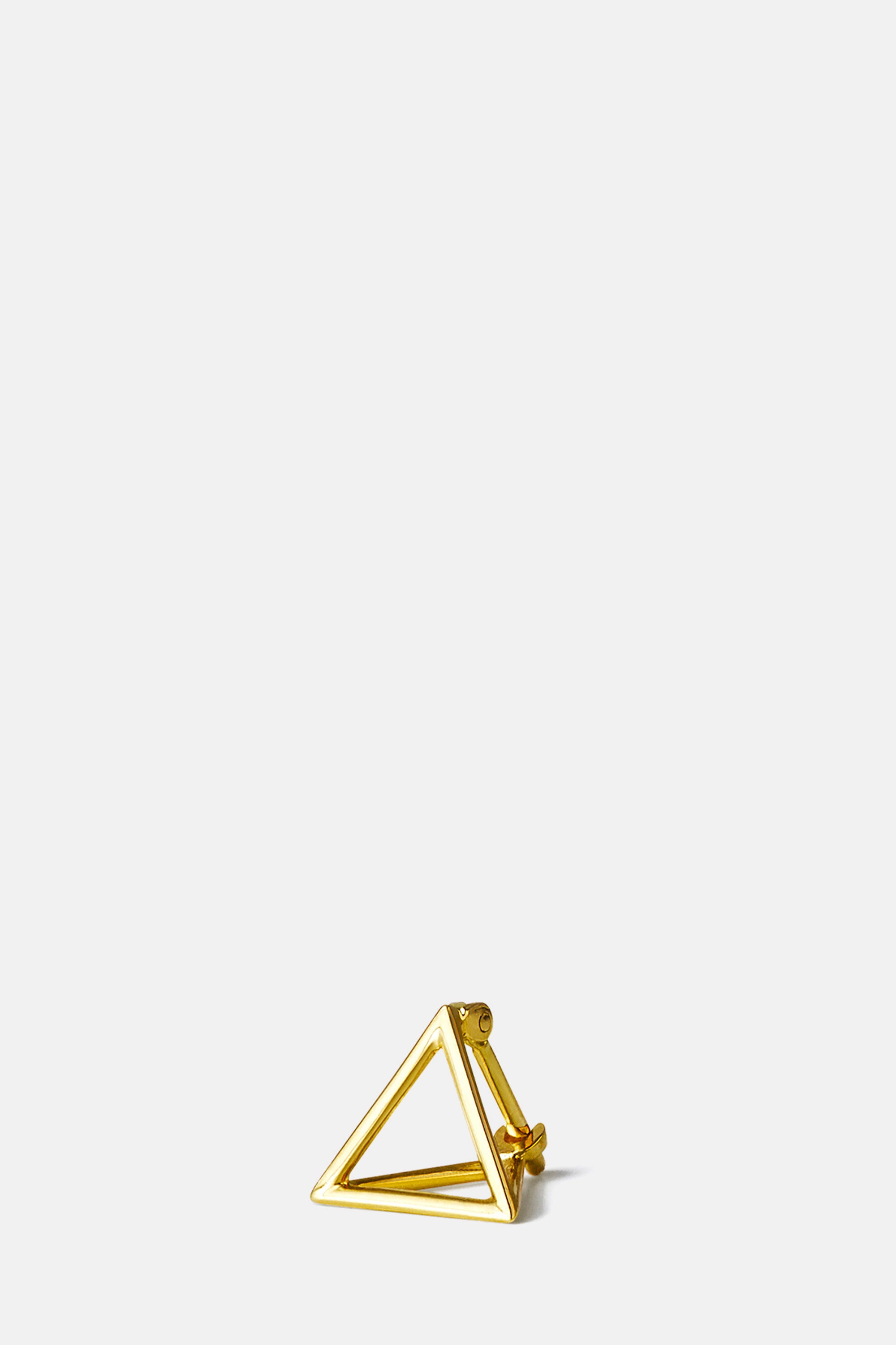 Gold 3D Triangle Earring 10