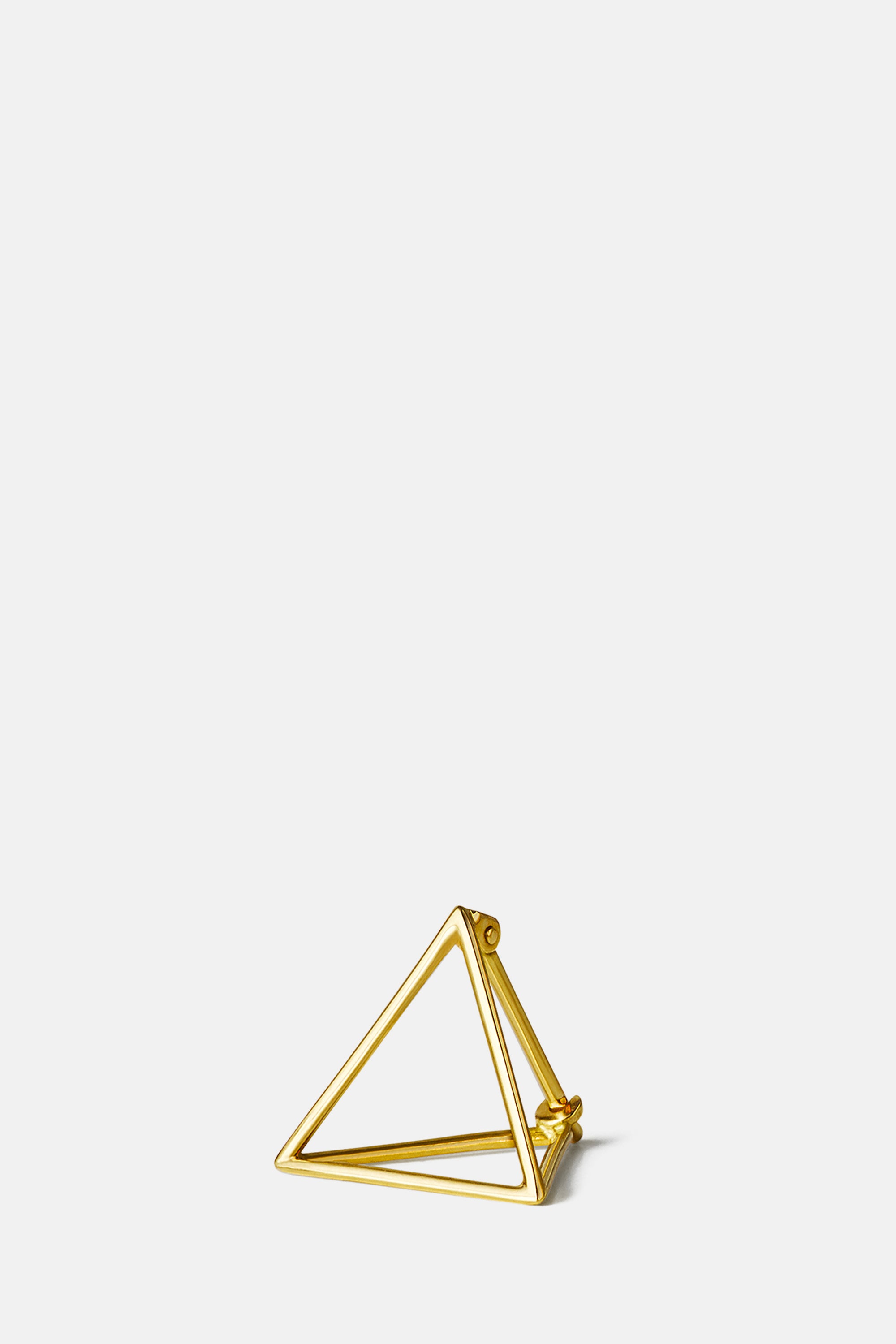 Gold 3D Triangle Earring 15